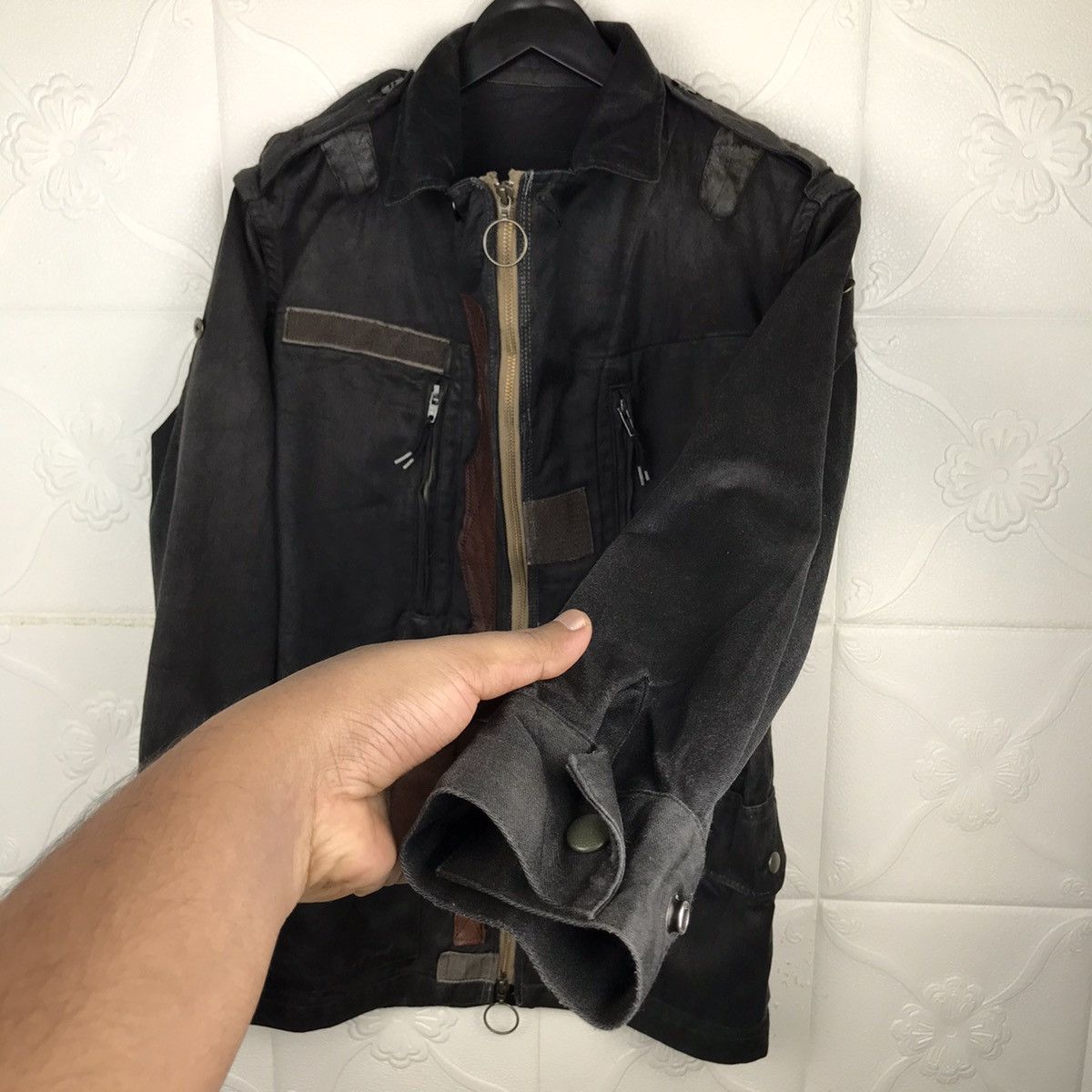 Japanese Brand × Vintage Vintage Japanese Patchwork Punk Style Cotton Jacket Size US S / EU 44-46 / 1 - 5 Thumbnail