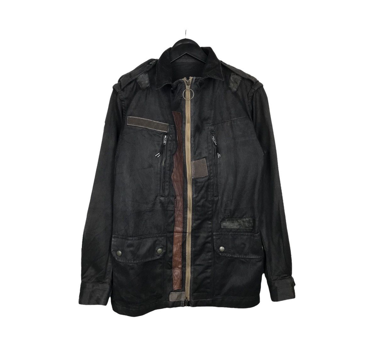 Japanese Brand × Vintage Vintage Japanese Patchwork Punk Style Cotton Jacket Size US S / EU 44-46 / 1 - 1 Thumbnail
