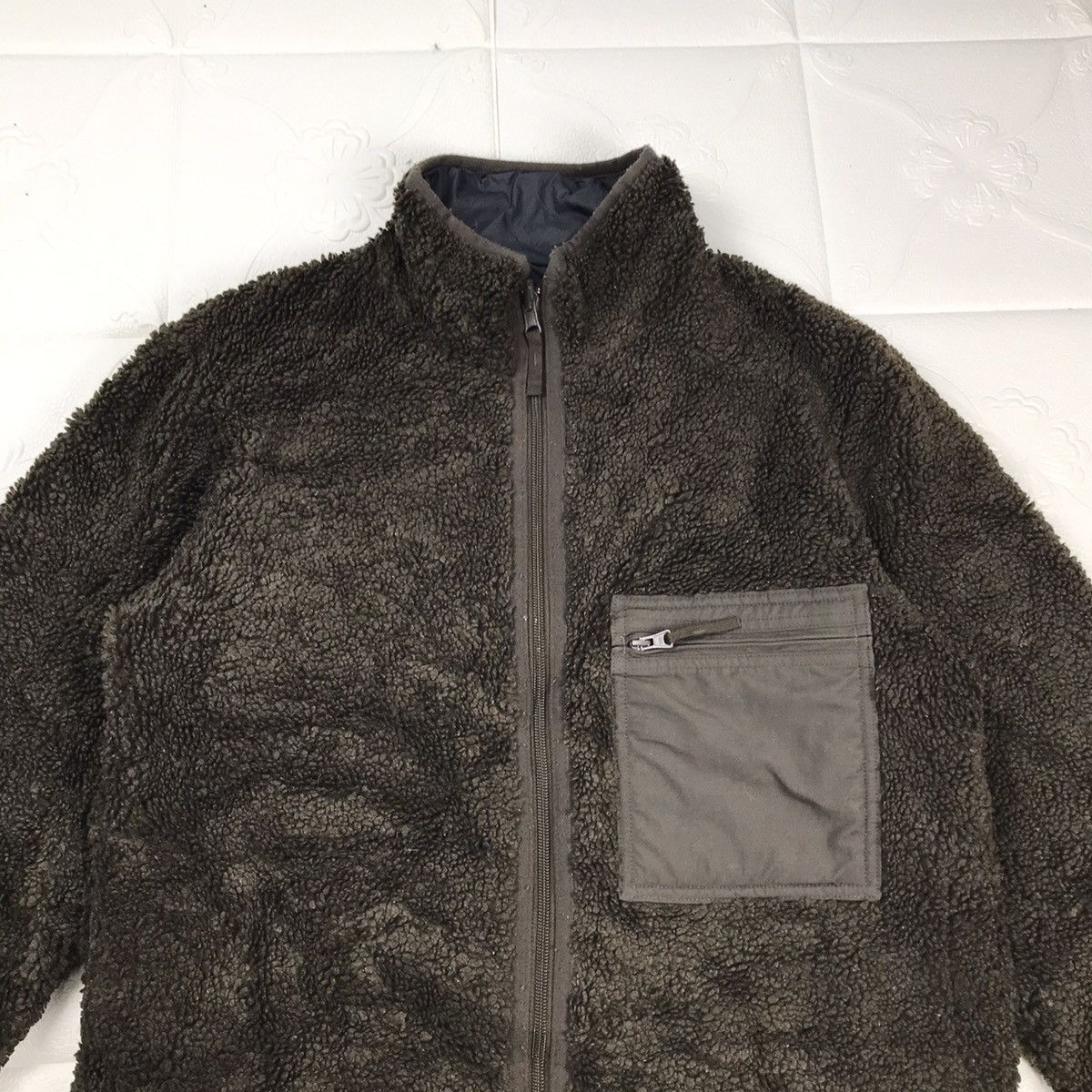 Designer × Japanese Brand × Uniqlo Vintage Uniqlo Single Pocket Sherpa Reversible Jacket Size US M / EU 48-50 / 2 - 2 Thumbnail