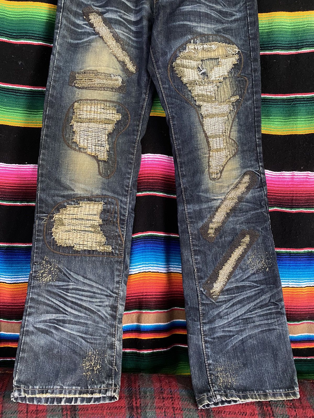 Designer × Japanese Brand Denim Style Boro Japan Vintage Size US 30 / EU 46 - 3 Thumbnail