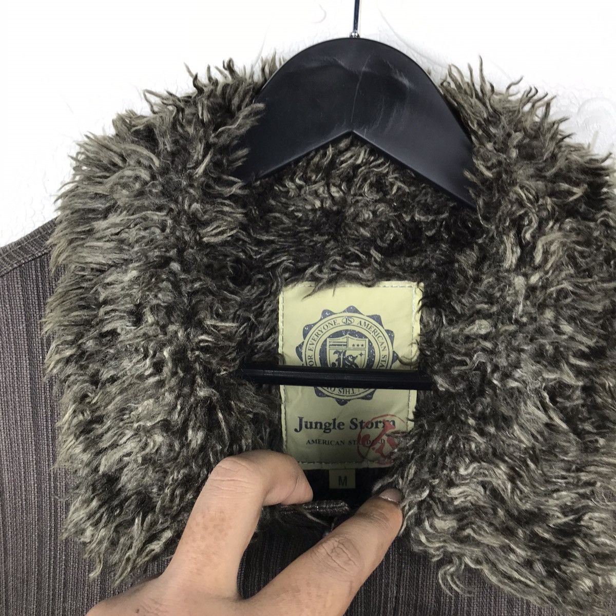 Designer × Japanese Brand × Vintage Vintage Japanese Jungle Storm Sherpa Stripe Denim Jacket Size US M / EU 48-50 / 2 - 5 Thumbnail