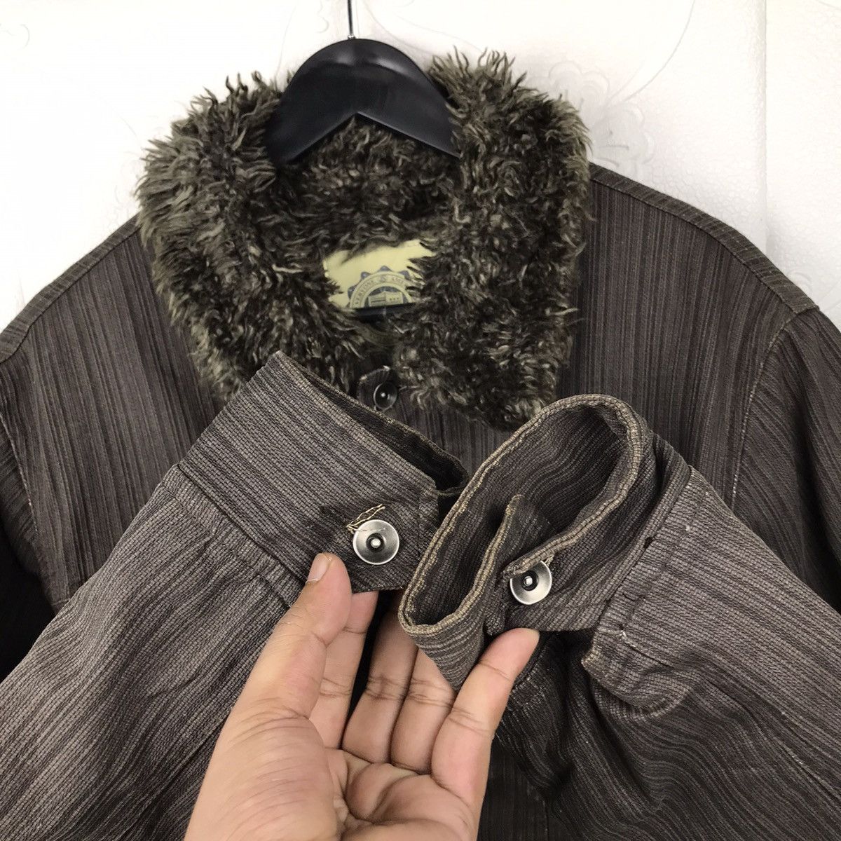 Designer × Japanese Brand × Vintage Vintage Japanese Jungle Storm Sherpa Stripe Denim Jacket Size US M / EU 48-50 / 2 - 4 Thumbnail