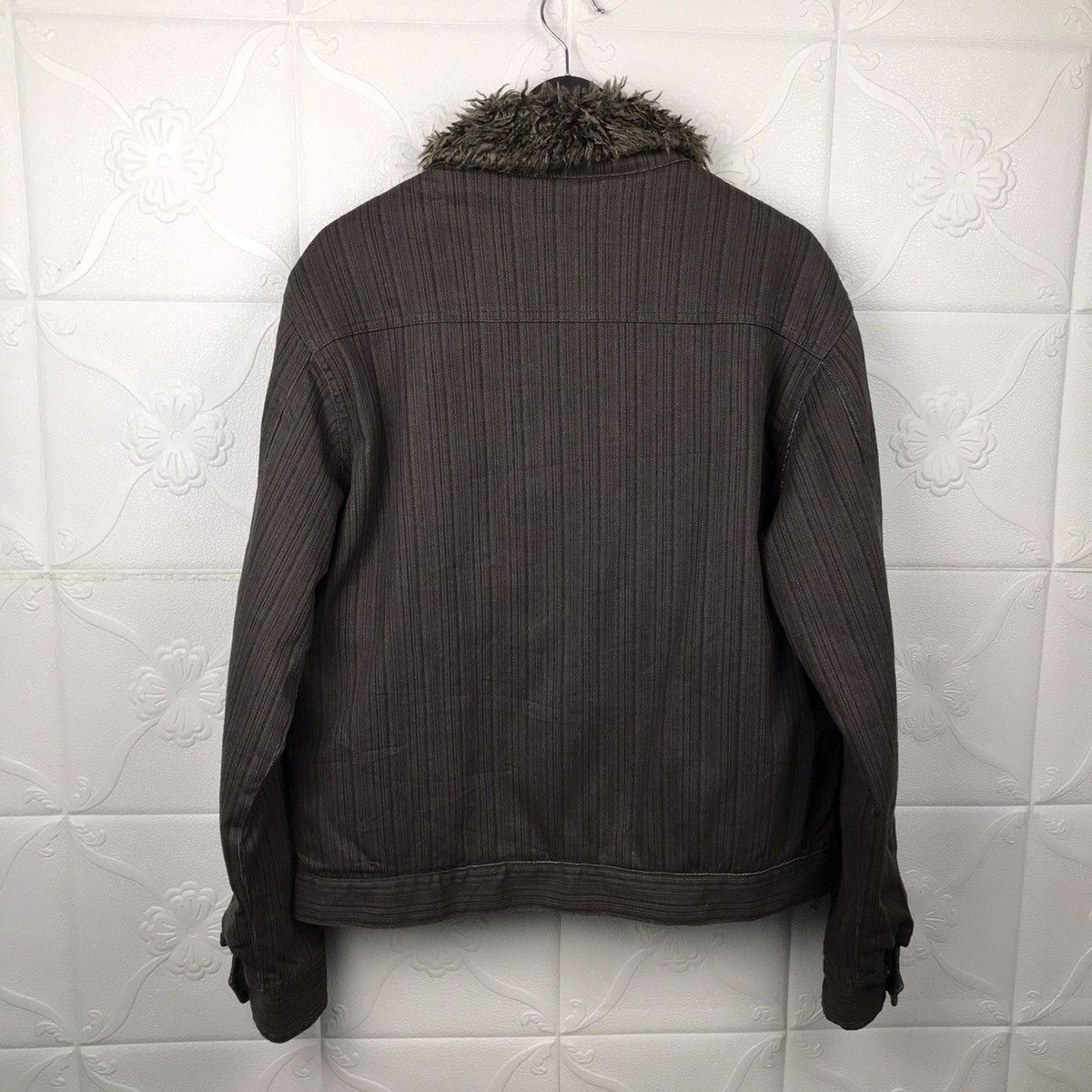 Designer × Japanese Brand × Vintage Vintage Japanese Jungle Storm Sherpa Stripe Denim Jacket Size US M / EU 48-50 / 2 - 7 Thumbnail
