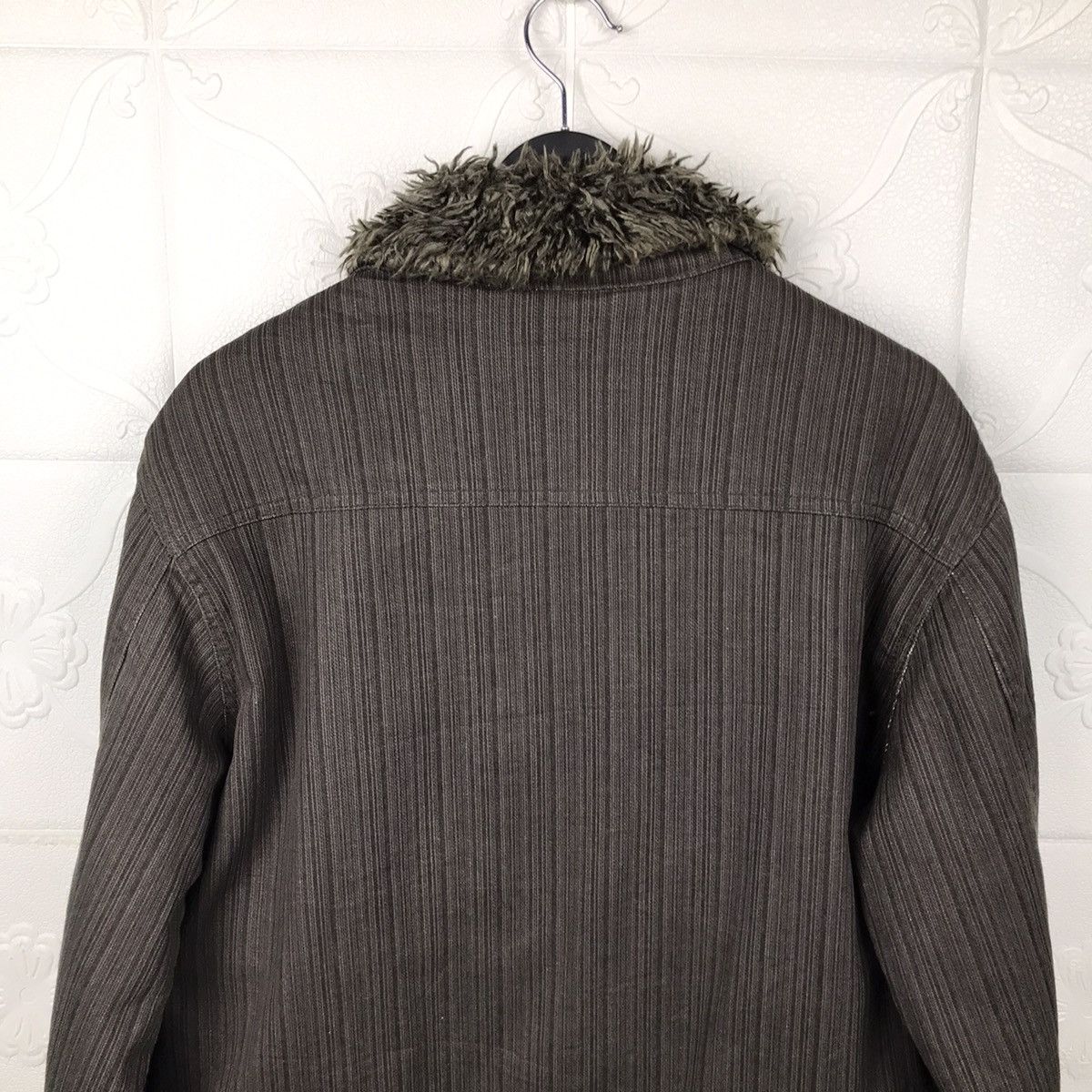 Designer × Japanese Brand × Vintage Vintage Japanese Jungle Storm Sherpa Stripe Denim Jacket Size US M / EU 48-50 / 2 - 8 Thumbnail