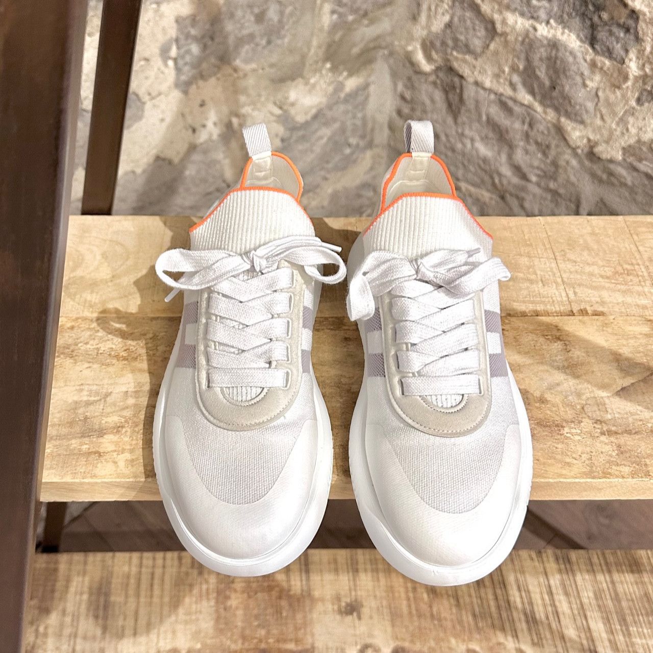 Hermes Hermès Crew White Socks Low-top Sneakers Size US 7.5 / EU 40-41 - 2 Thumbnail