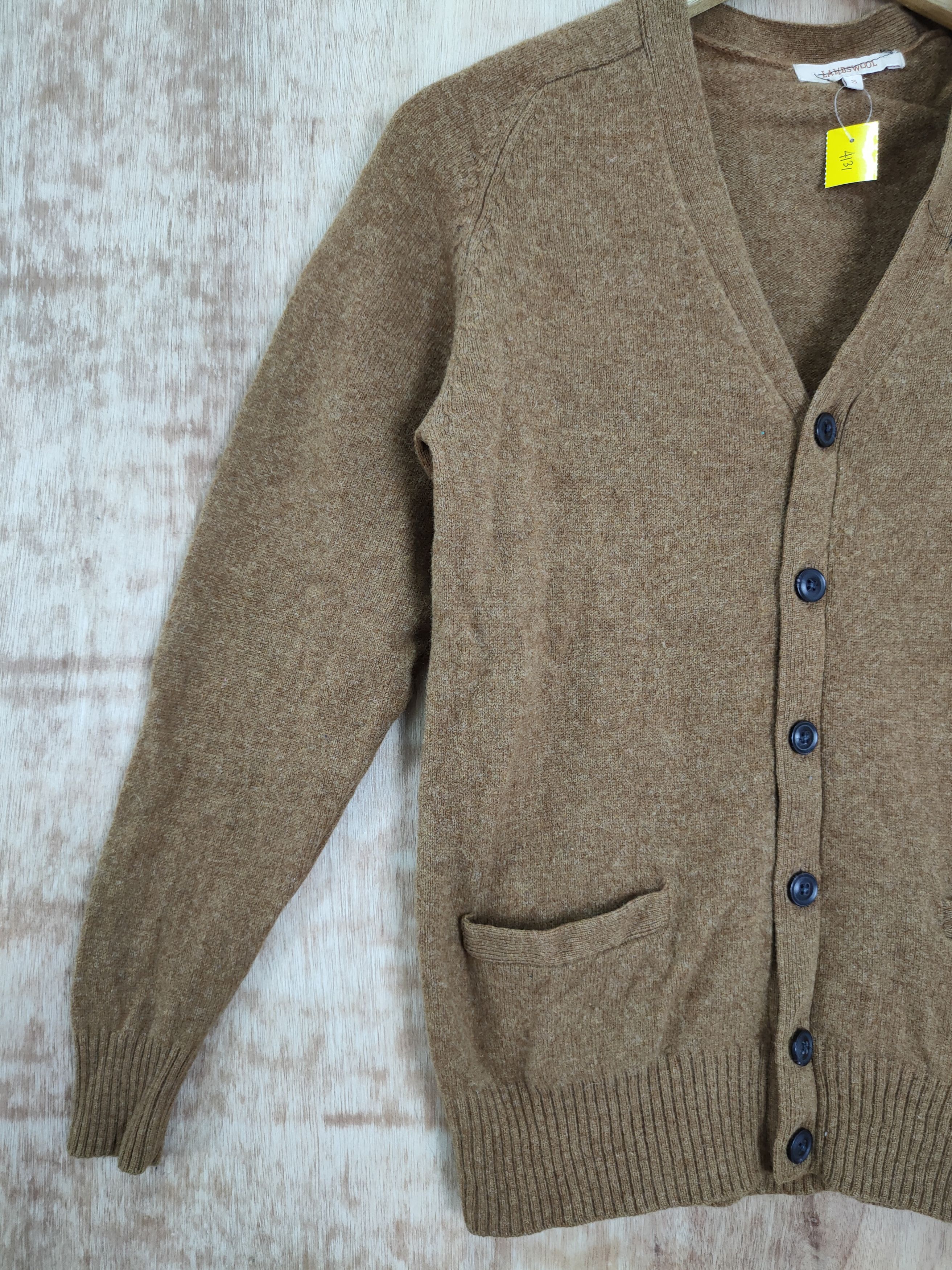 Aran Isles Knitwear × Vintage Lambswool Japan cardigan wool reworked custom knitwear #4131 Size S / US 4 / IT 40 - 2 Thumbnail