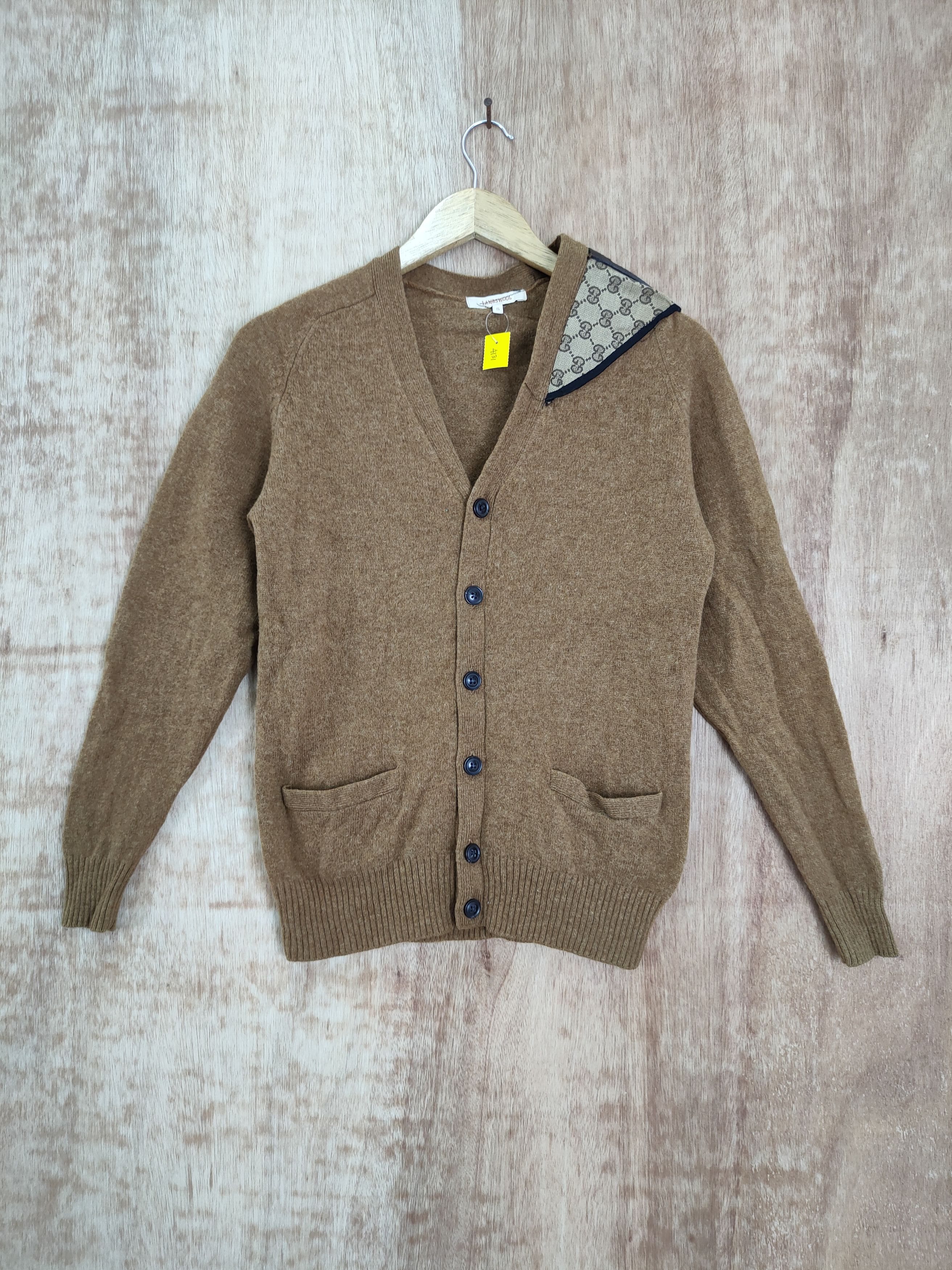 Aran Isles Knitwear × Vintage Lambswool Japan cardigan wool reworked custom knitwear #4131 Size S / US 4 / IT 40 - 1 Thumbnail
