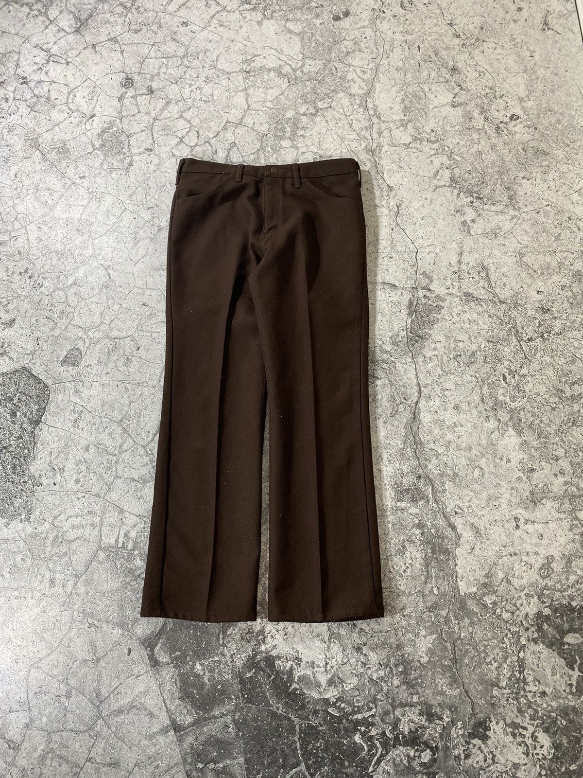 90’s Vintage Burgundy Leather Flare Pants / 28 Waist main image 1