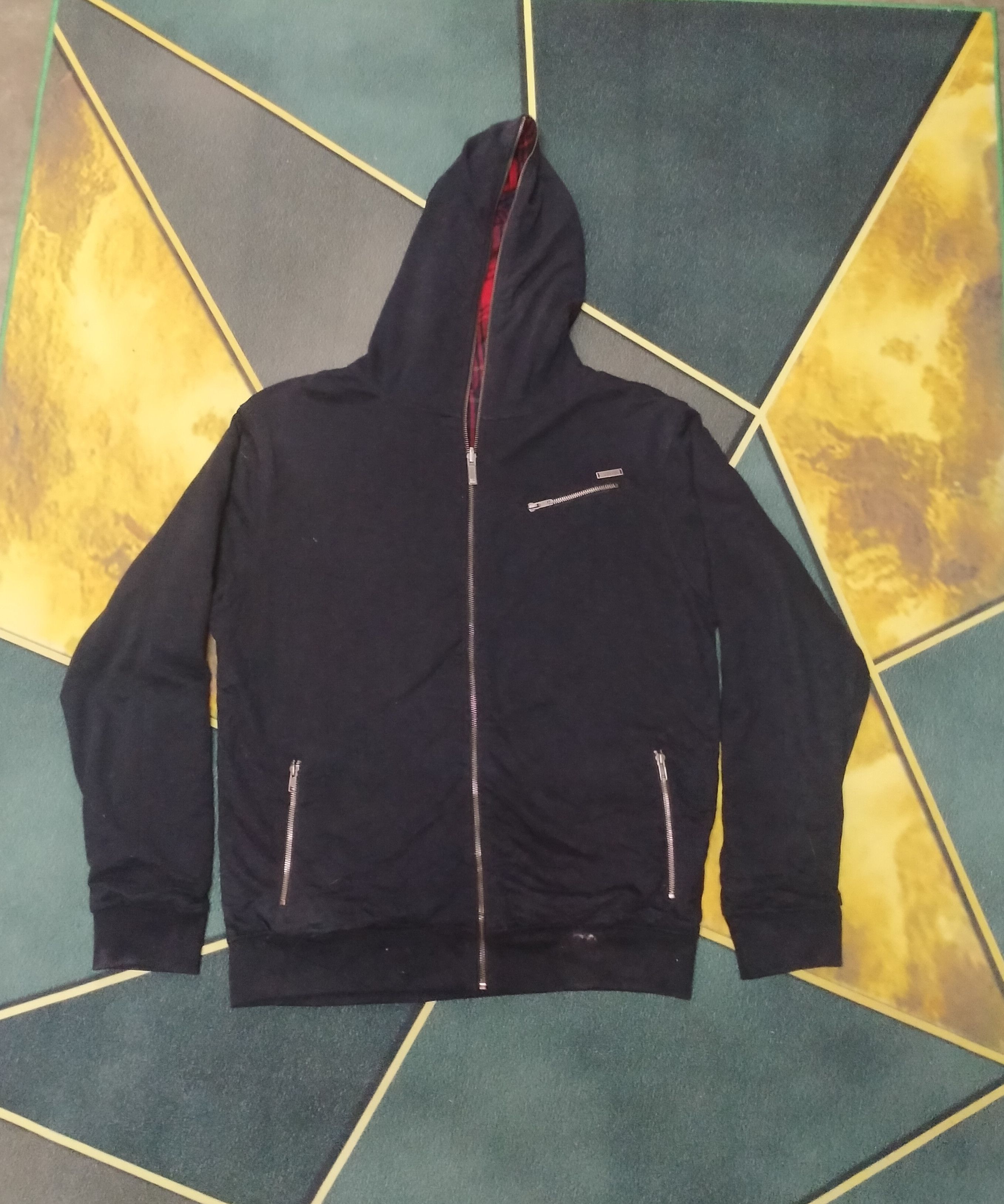 Japanese Brand ZOO YORK EMBROIDERED SKELETON REVERISBLE ZIPPER HOODIE Size US L / EU 52-54 / 3 - 9 Thumbnail