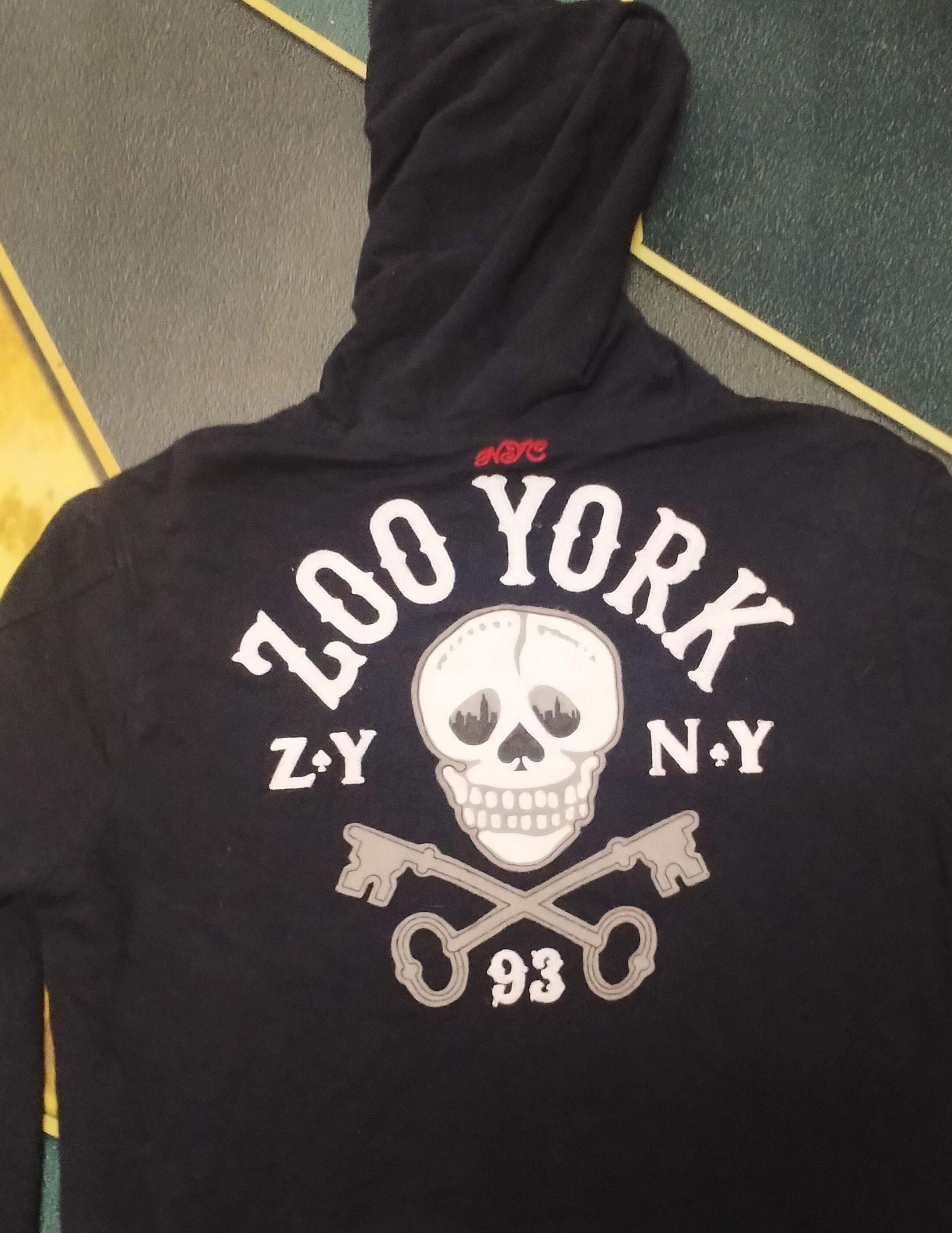 Japanese Brand ZOO YORK EMBROIDERED SKELETON REVERISBLE ZIPPER HOODIE Size US L / EU 52-54 / 3 - 2 Thumbnail