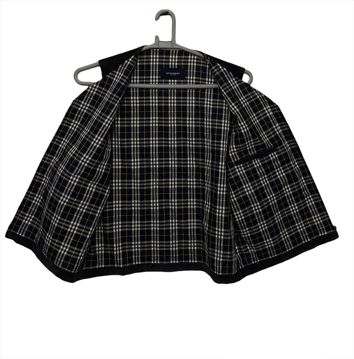 Corduroy vest check jacket