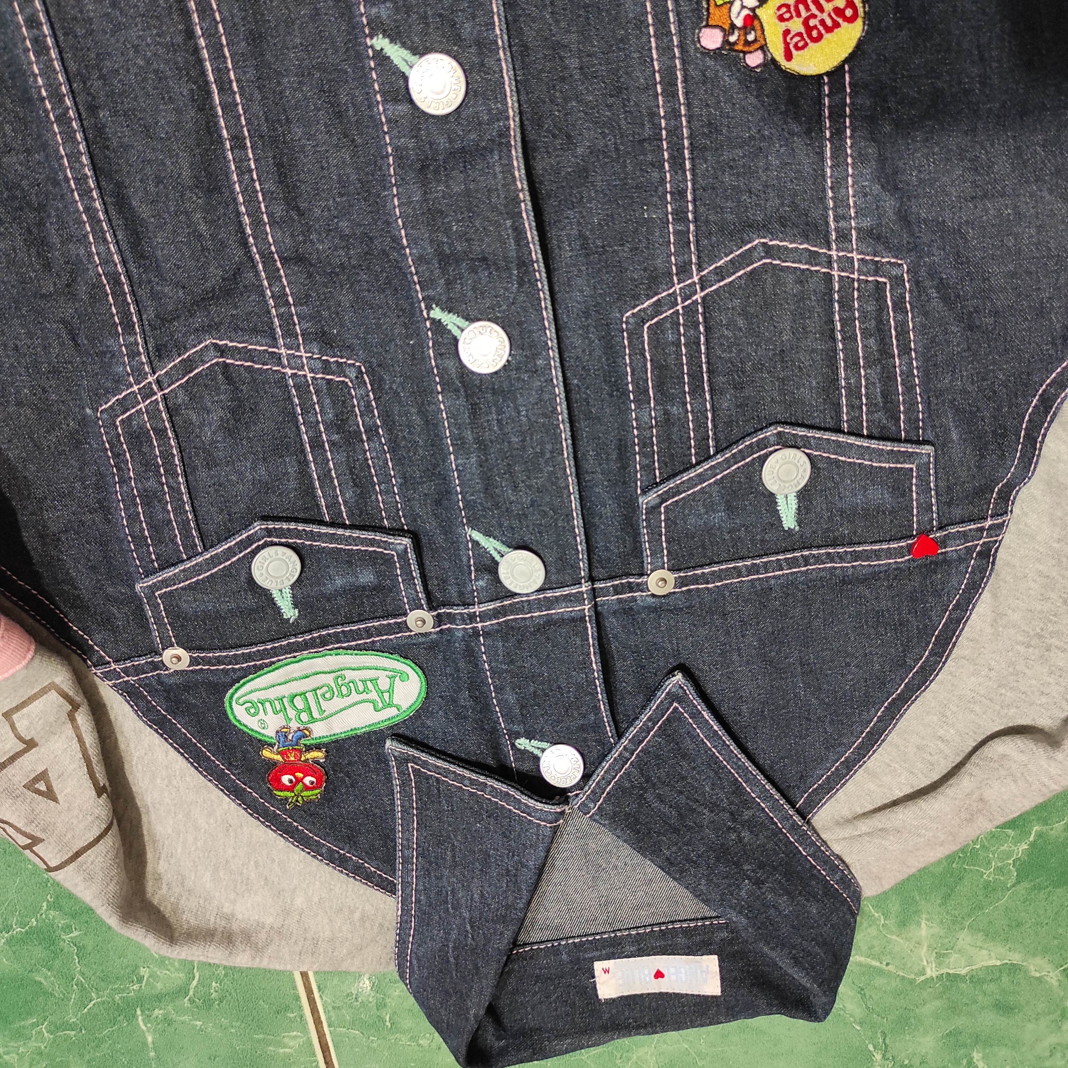 Beauty Beast × Hysteric Glamour × Japanese Brand Angel Blue - Hybrid Sleeve Denim Jacket Size S / US 4 / IT 40 - 3 Thumbnail
