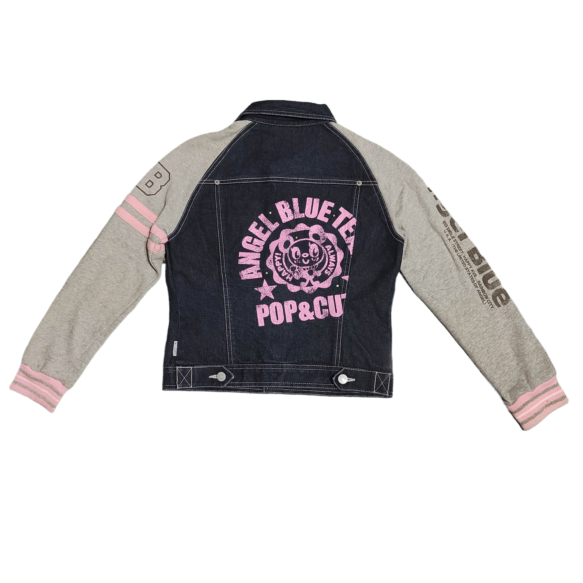 Beauty Beast Angel Blue - Hybrid Sleeve Denim Jacket Size US XS / EU 42 / 0 - 1 Thumbnail