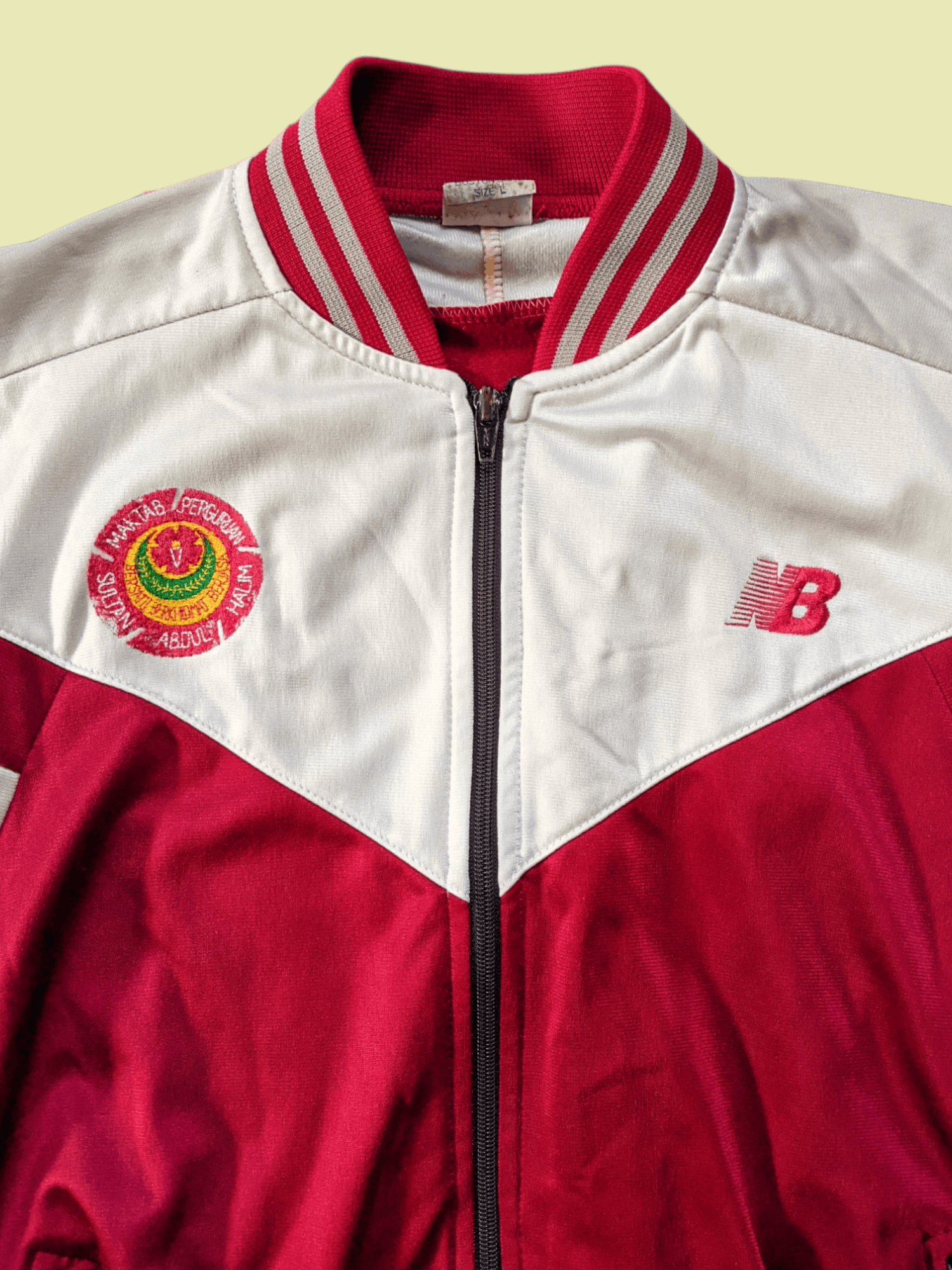 New Balance × Vintage Vintage 80s New Balance Boston USA Varsity Sweater Jacket Size US M / EU 48-50 / 2 - 4 Thumbnail