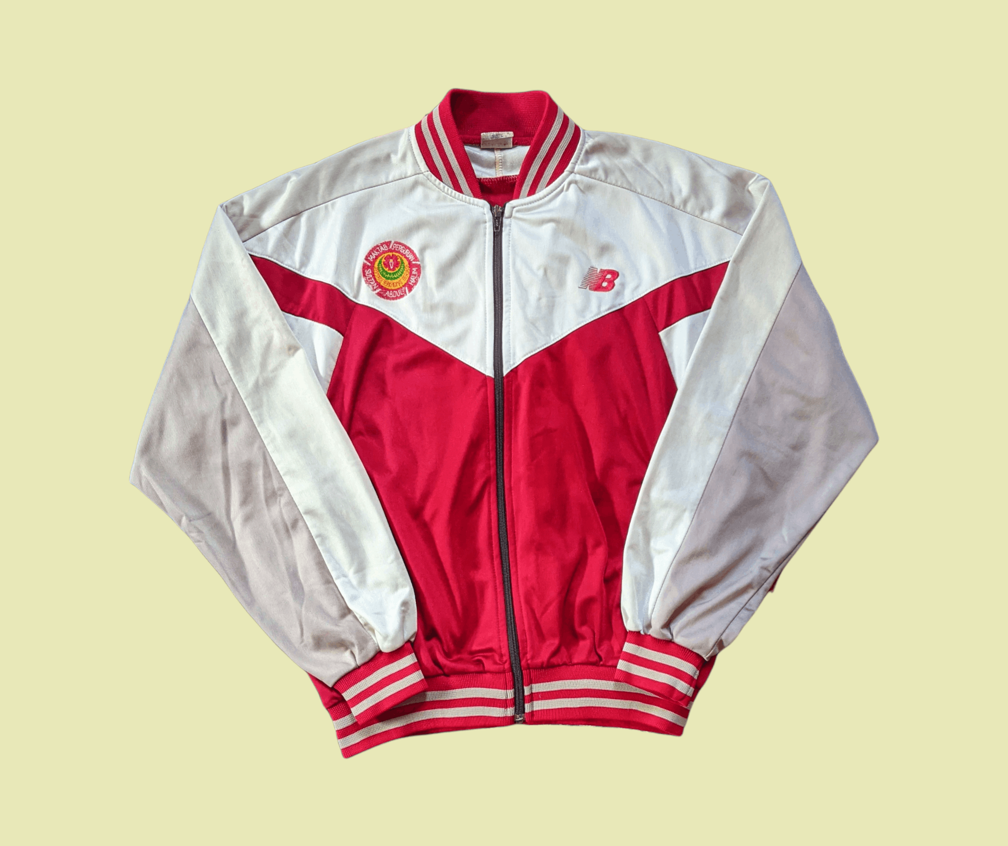 New Balance × Vintage Vintage 80s New Balance Boston USA Varsity Sweater Jacket Size US M / EU 48-50 / 2 - 1 Thumbnail