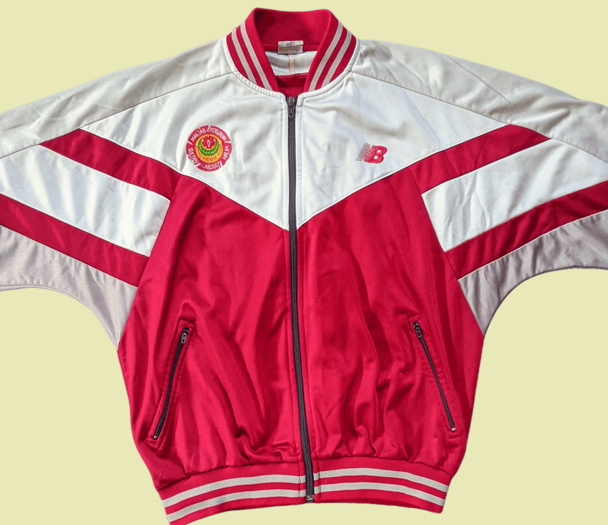 New Balance × Vintage Vintage 80s New Balance Boston USA Varsity Sweater Jacket Size US M / EU 48-50 / 2 - 3 Thumbnail