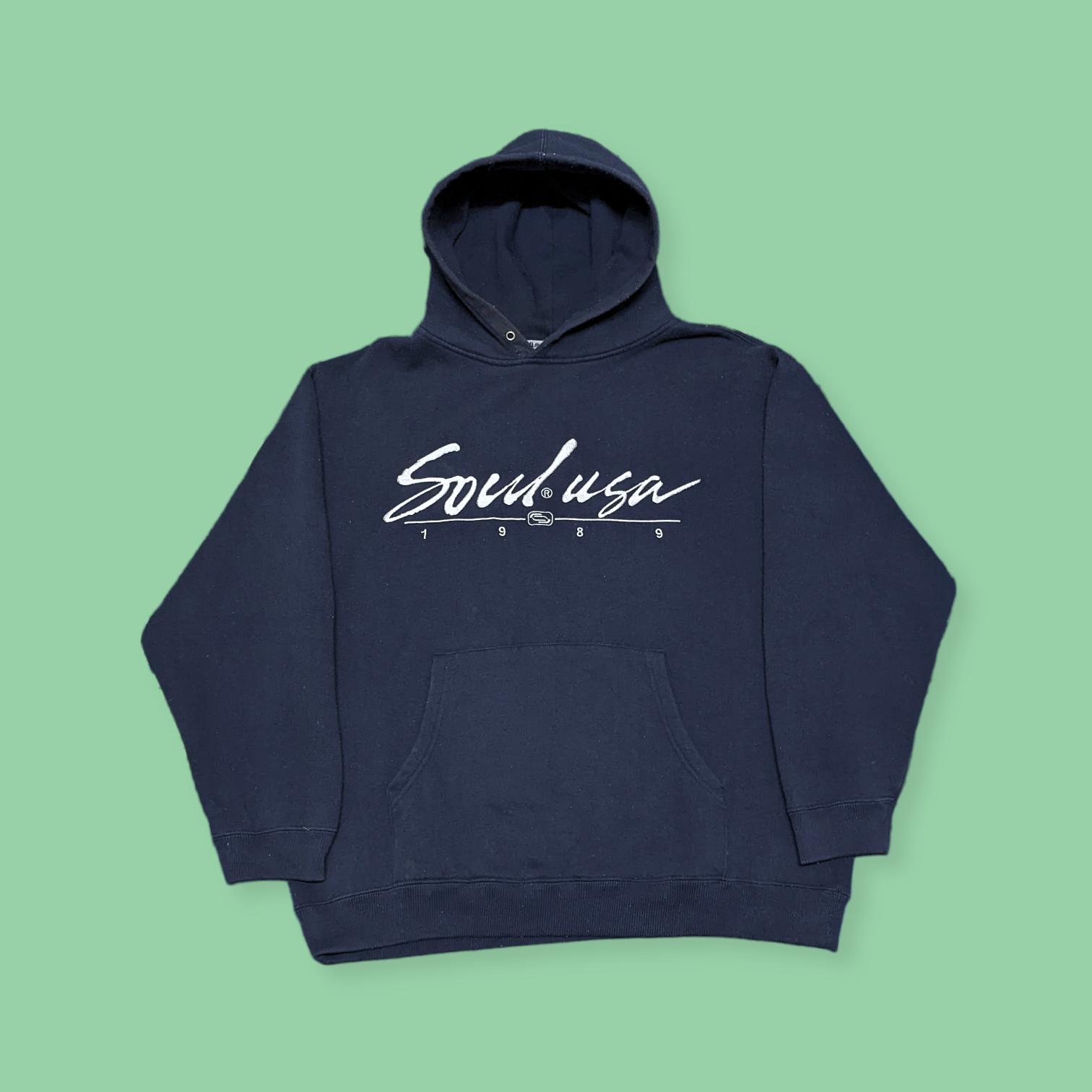 Vintage Vintage 90s Soul Usa Streetwear Pullover Hoodie Size US M / EU 48-50 / 2 - 1 Thumbnail
