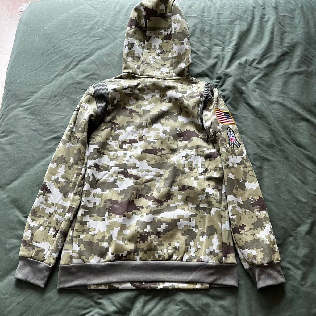 NFL Nike New England Patriots 2021 Salute to Service Camo Hoodie Size US M / EU 48-50 / 2 - 2 Thumbnail