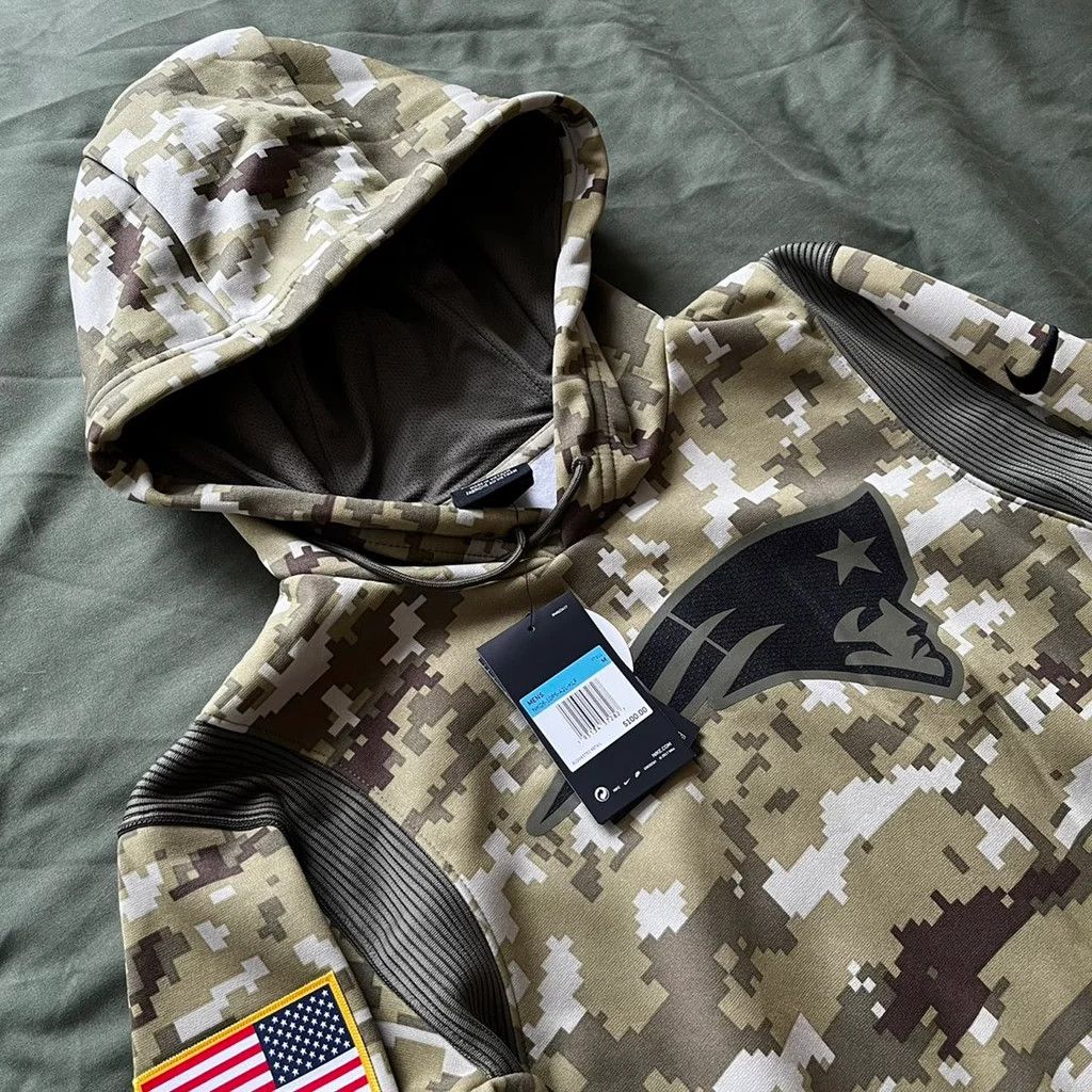 NFL Nike New England Patriots 2021 Salute to Service Camo Hoodie Size US M / EU 48-50 / 2 - 3 Thumbnail