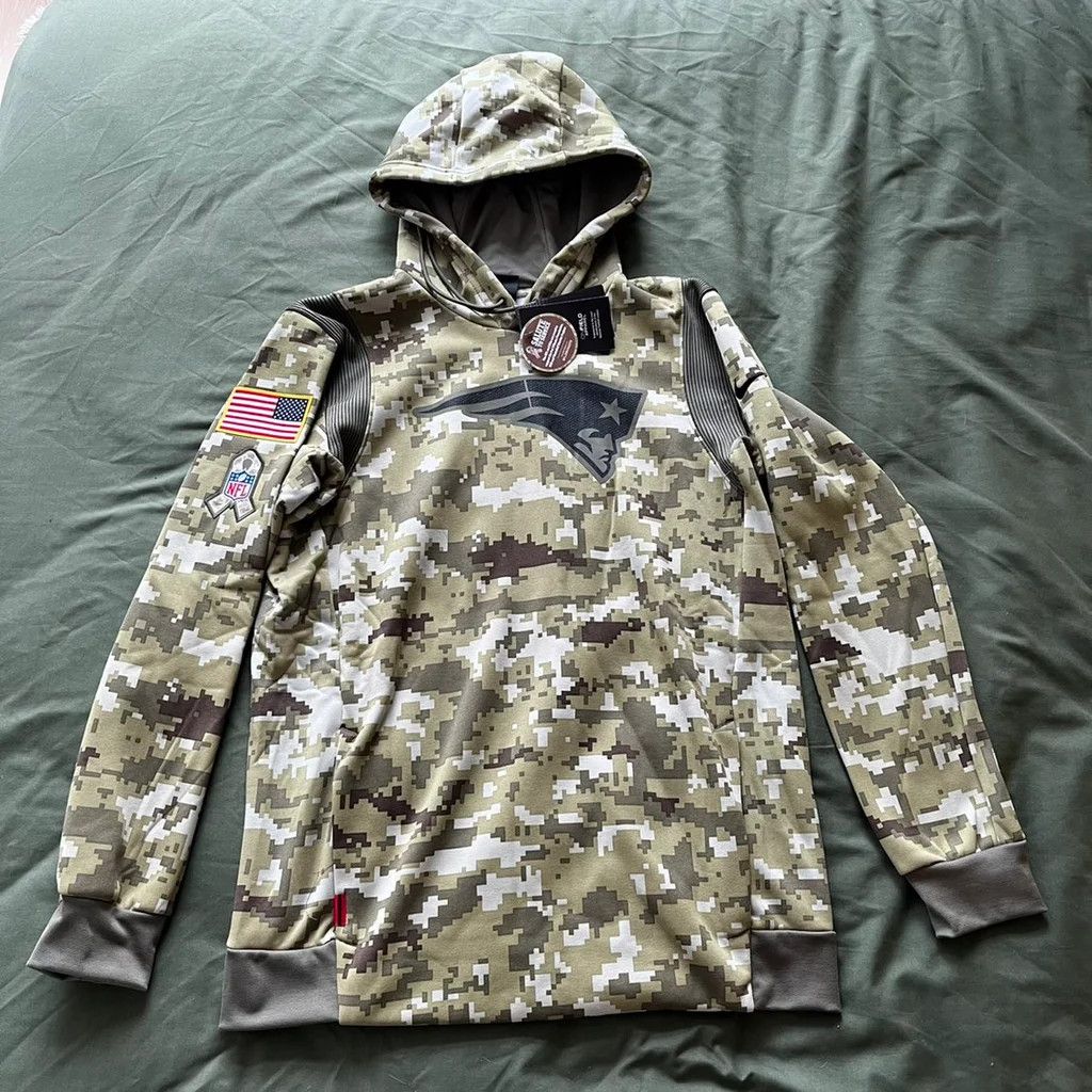NFL Nike New England Patriots 2021 Salute to Service Camo Hoodie Size US M / EU 48-50 / 2 - 1 Thumbnail