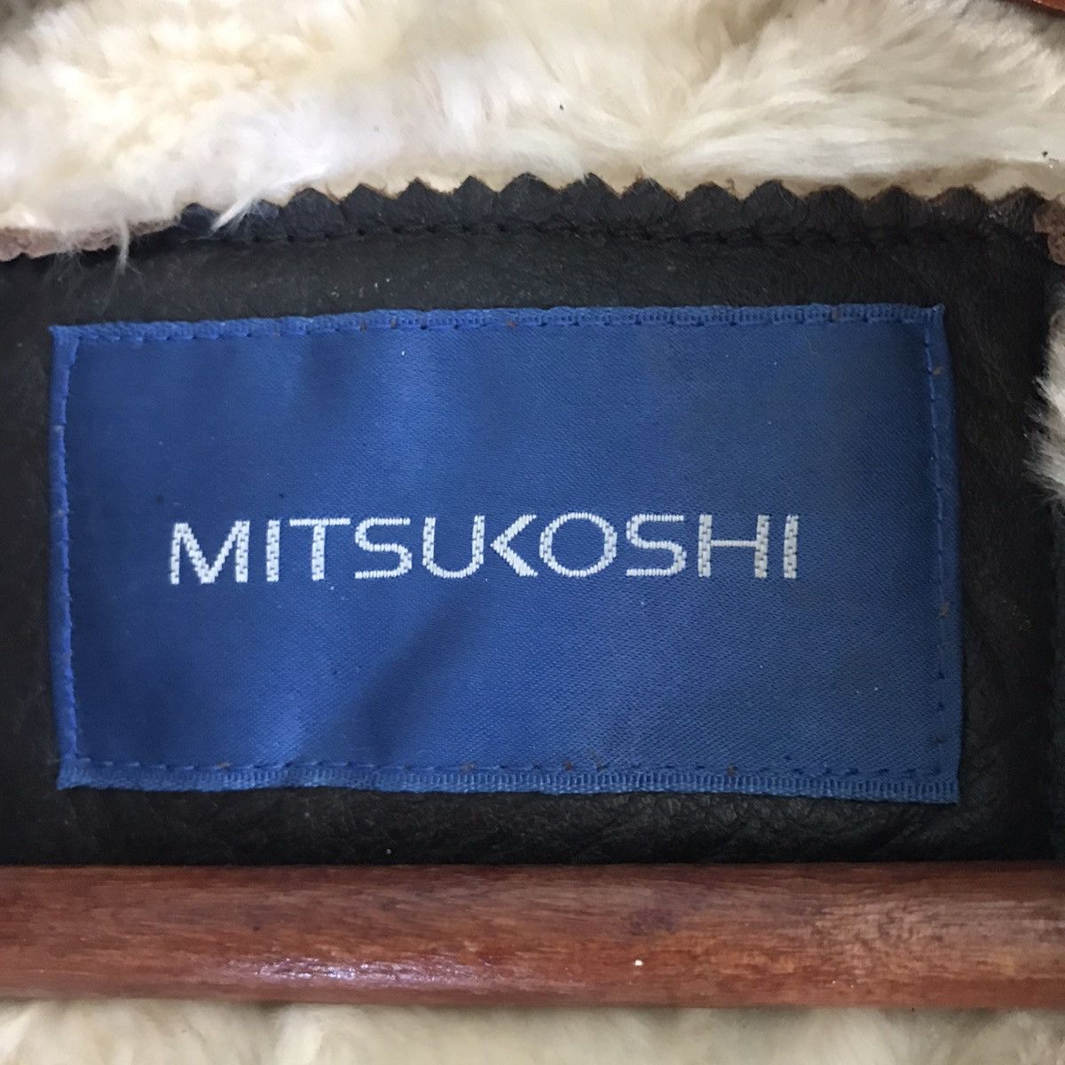 Genuine Leather Vintage Mitsukoshi USS BigLogo Zipper Leather Jacket Size US L / EU 52-54 / 3 - 9 Thumbnail