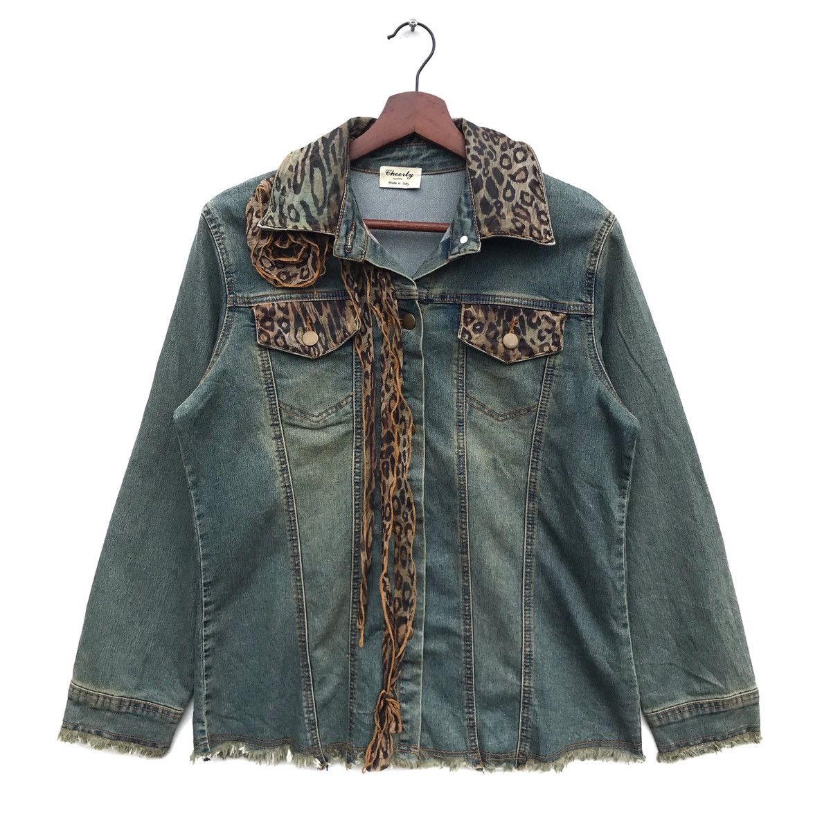 Denim & Co. Vintage Cheerly Italy Designer Denim Jacket Size US S / EU 44-46 / 1 - 1 Thumbnail