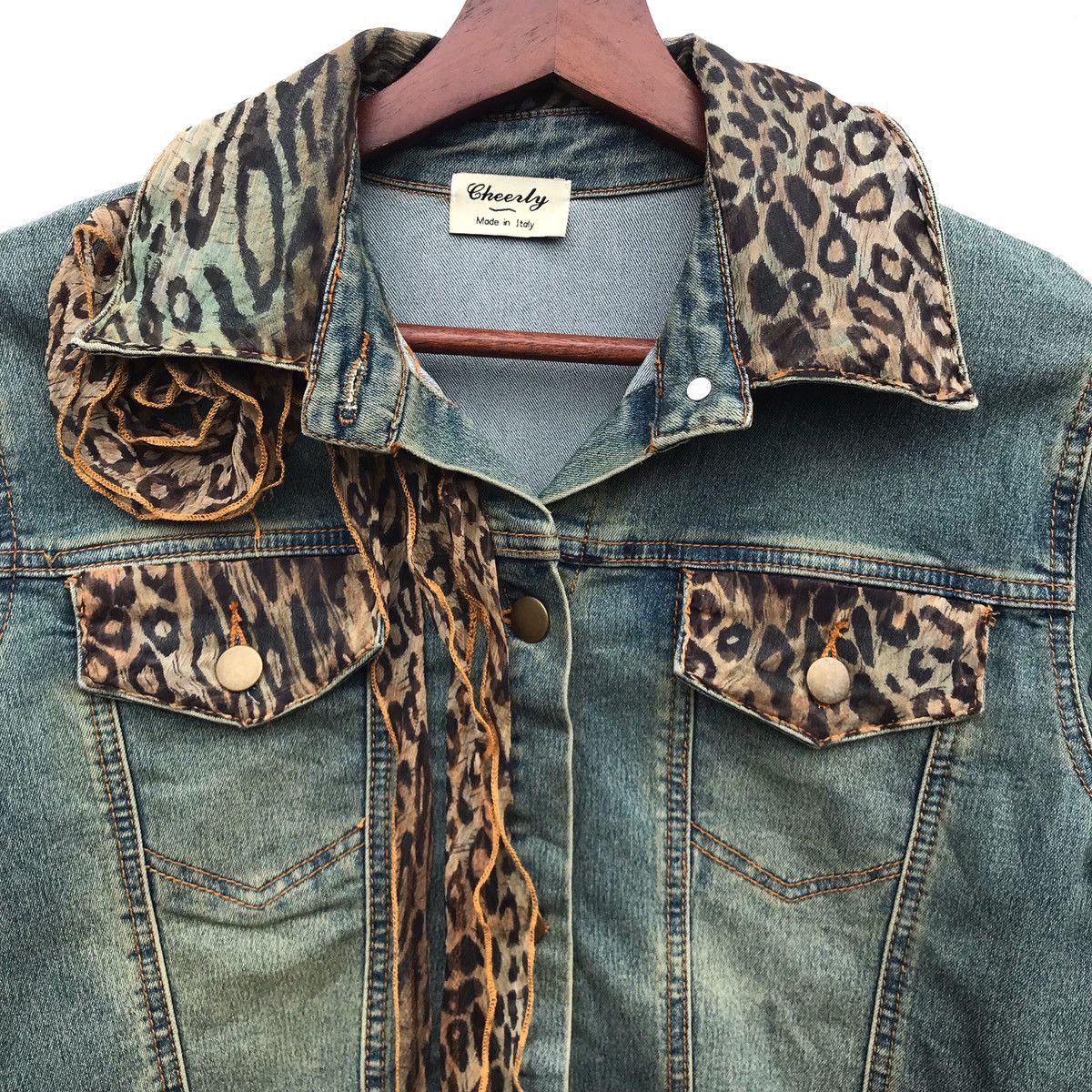 Denim & Co. Vintage Cheerly Italy Designer Denim Jacket Size US S / EU 44-46 / 1 - 5 Thumbnail