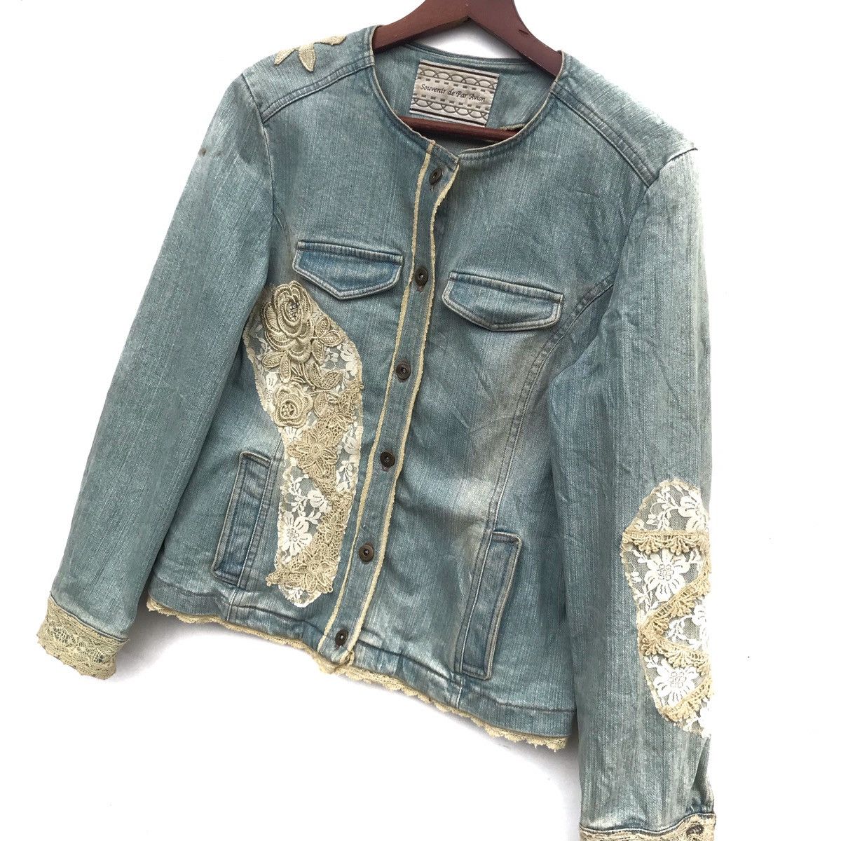 Japanese Brand Souvenir De Par Avion Embroidery Denim Jacket Size US S / EU 44-46 / 1 - 3 Thumbnail