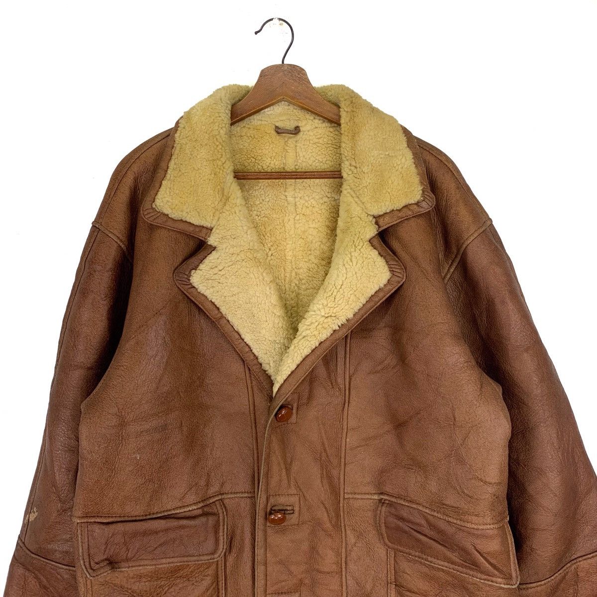 Other All The Way Japanesbrand Leather Wool Jacket Size US L / EU 52-54 / 3 - 2 Thumbnail
