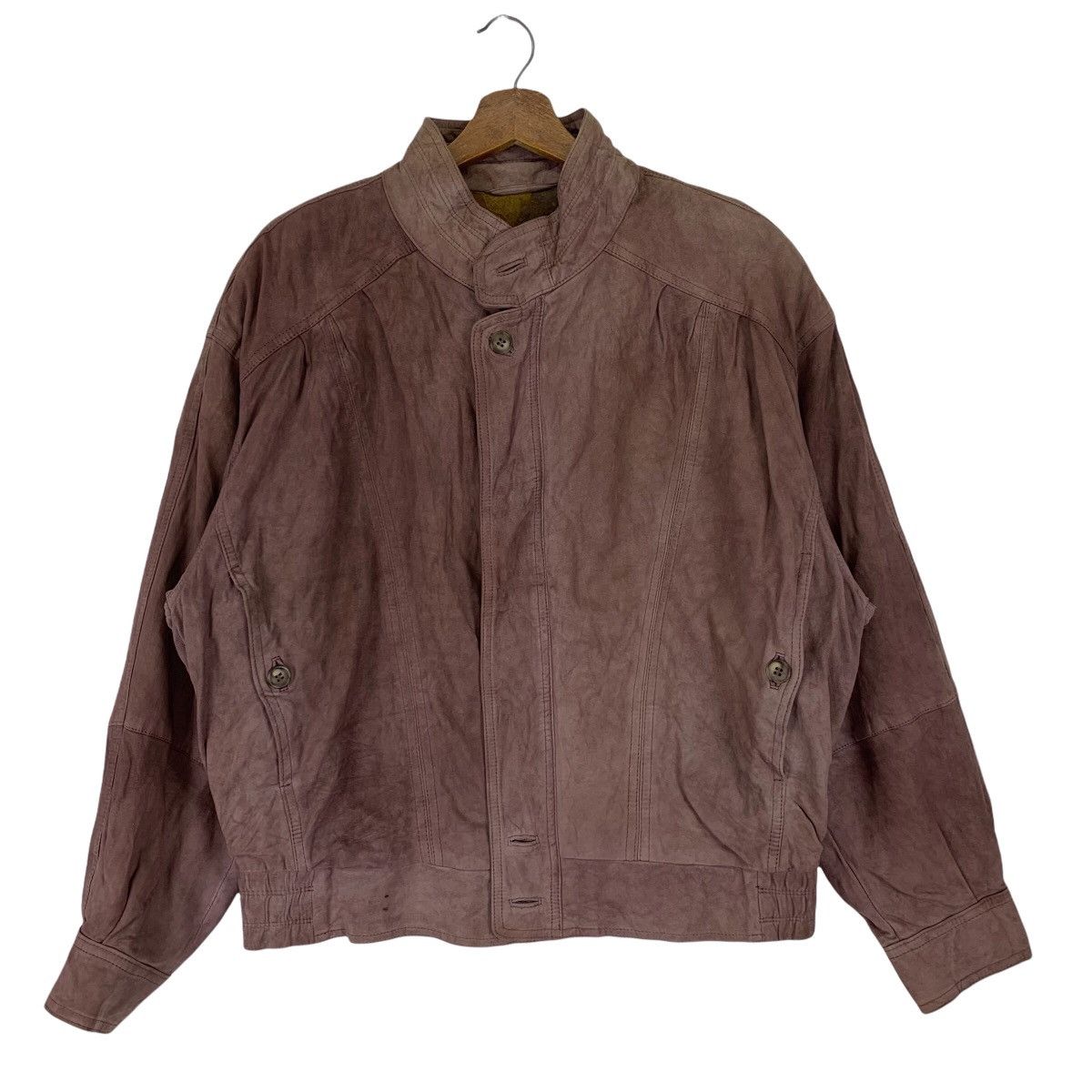 Japanese Brand Vintage Leather Bomber Jacket Size US XS / EU 42 / 0 - 1 Thumbnail