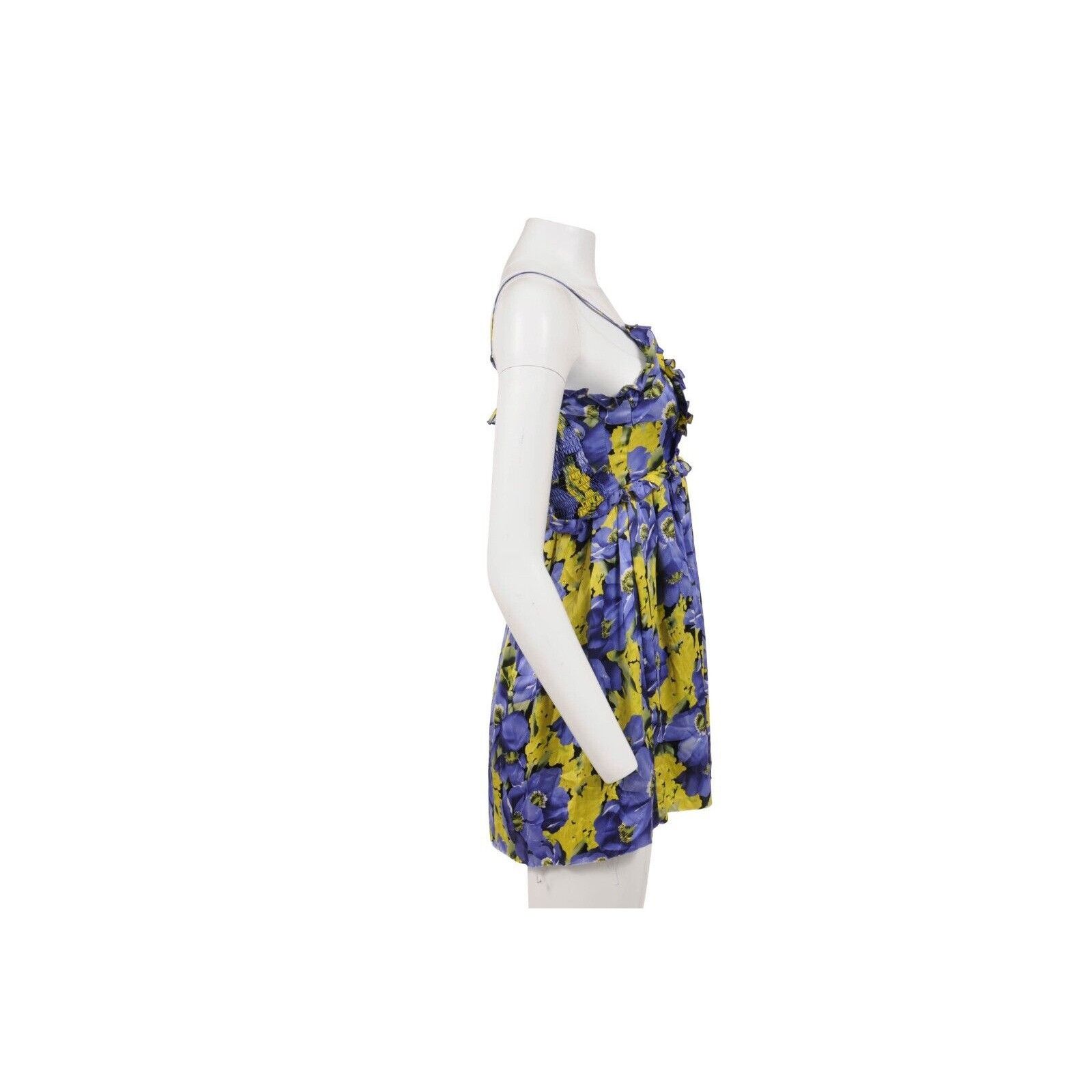 Balenciaga Mini Dress FR 38 Purple Yellow Floral Size M / US 6-8 / IT 42-44 - 5 Thumbnail