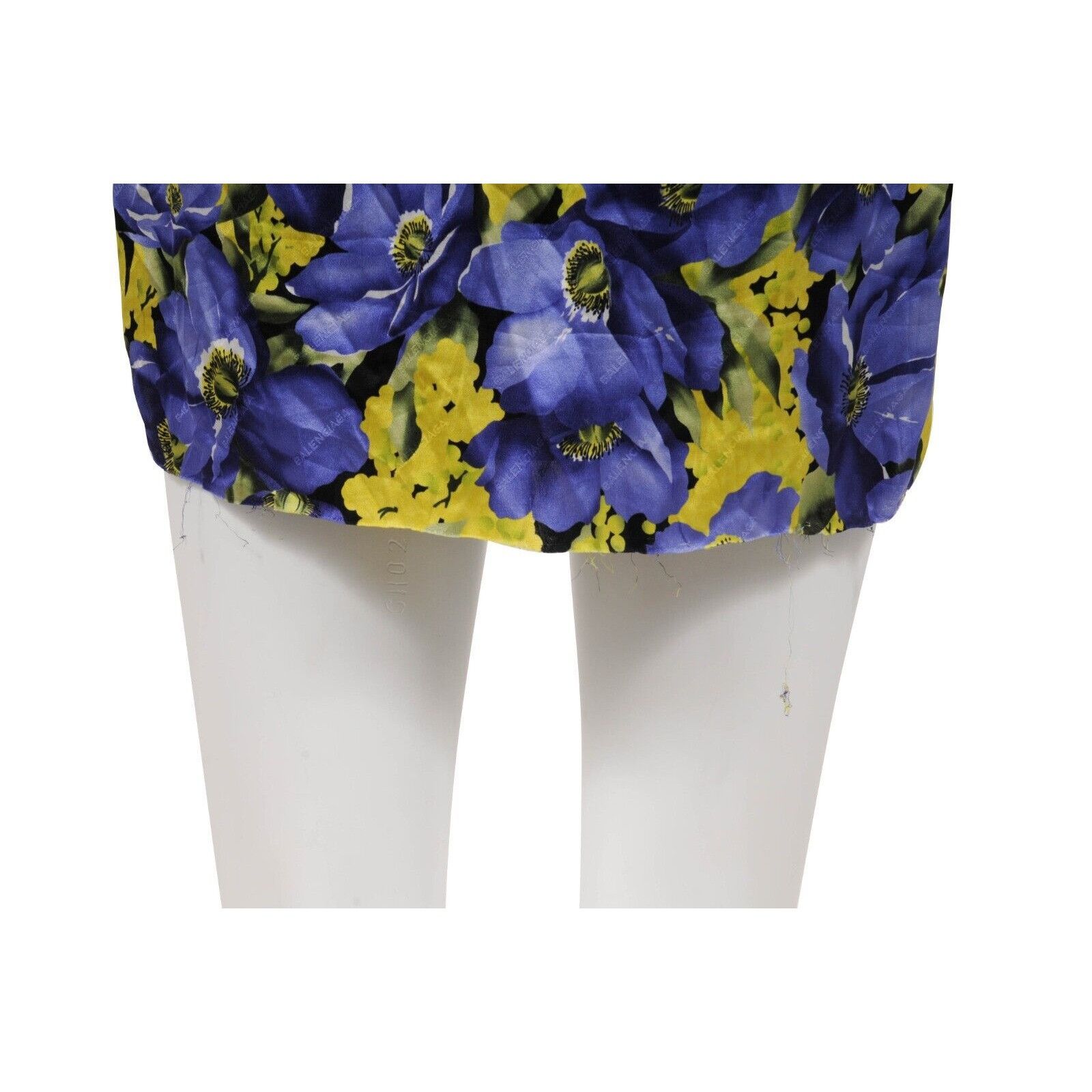 Balenciaga Mini Dress FR 38 Purple Yellow Floral Size M / US 6-8 / IT 42-44 - 7 Thumbnail