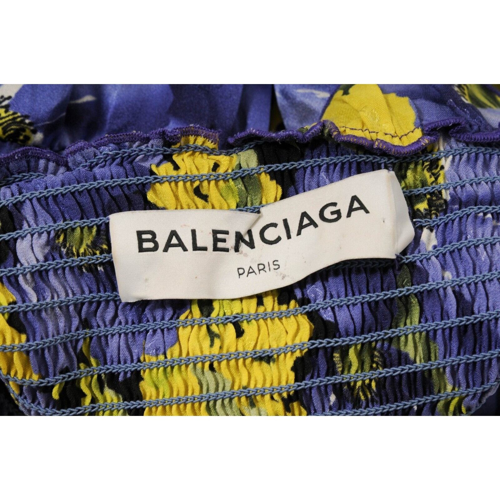 Balenciaga Mini Dress FR 38 Purple Yellow Floral Size M / US 6-8 / IT 42-44 - 9 Thumbnail
