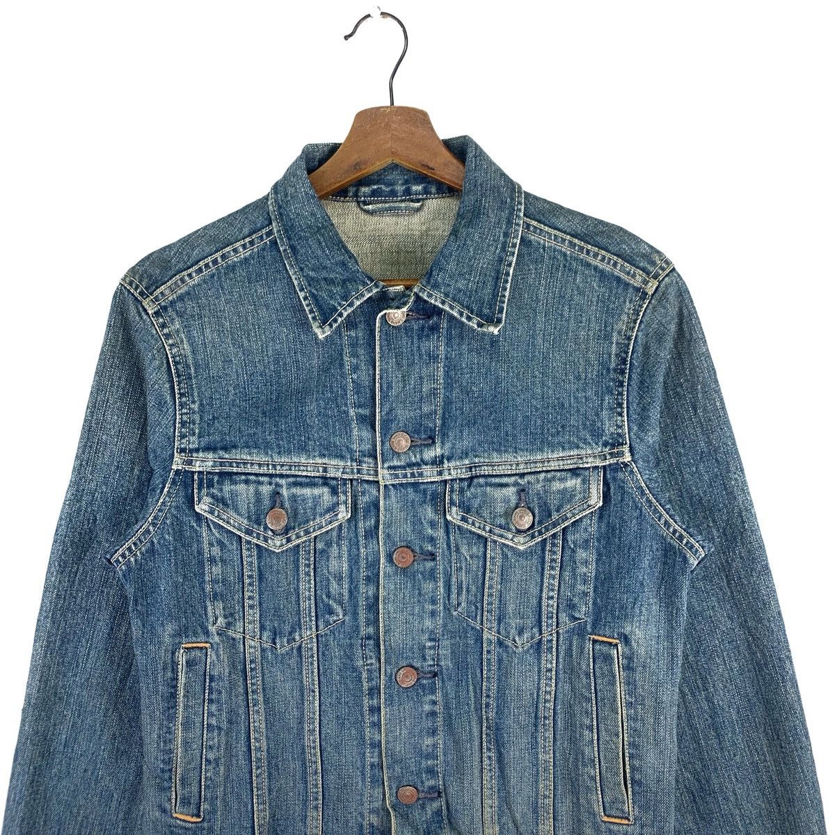 Uniqlo Vintage Uniqlo Buttonup Denim Jacket Size US S / EU 44-46 / 1 - 3 Thumbnail
