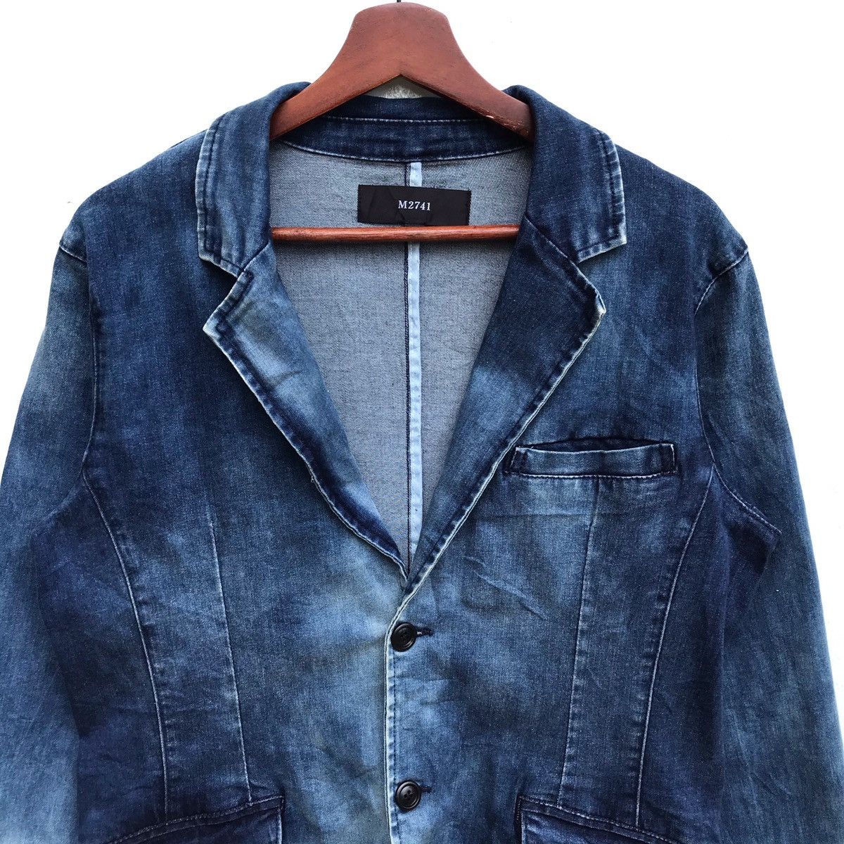 Japanese Brand Vintage M2741 Denim Indigo Blazer Coat Size US M / EU 48-50 / 2 - 4 Thumbnail