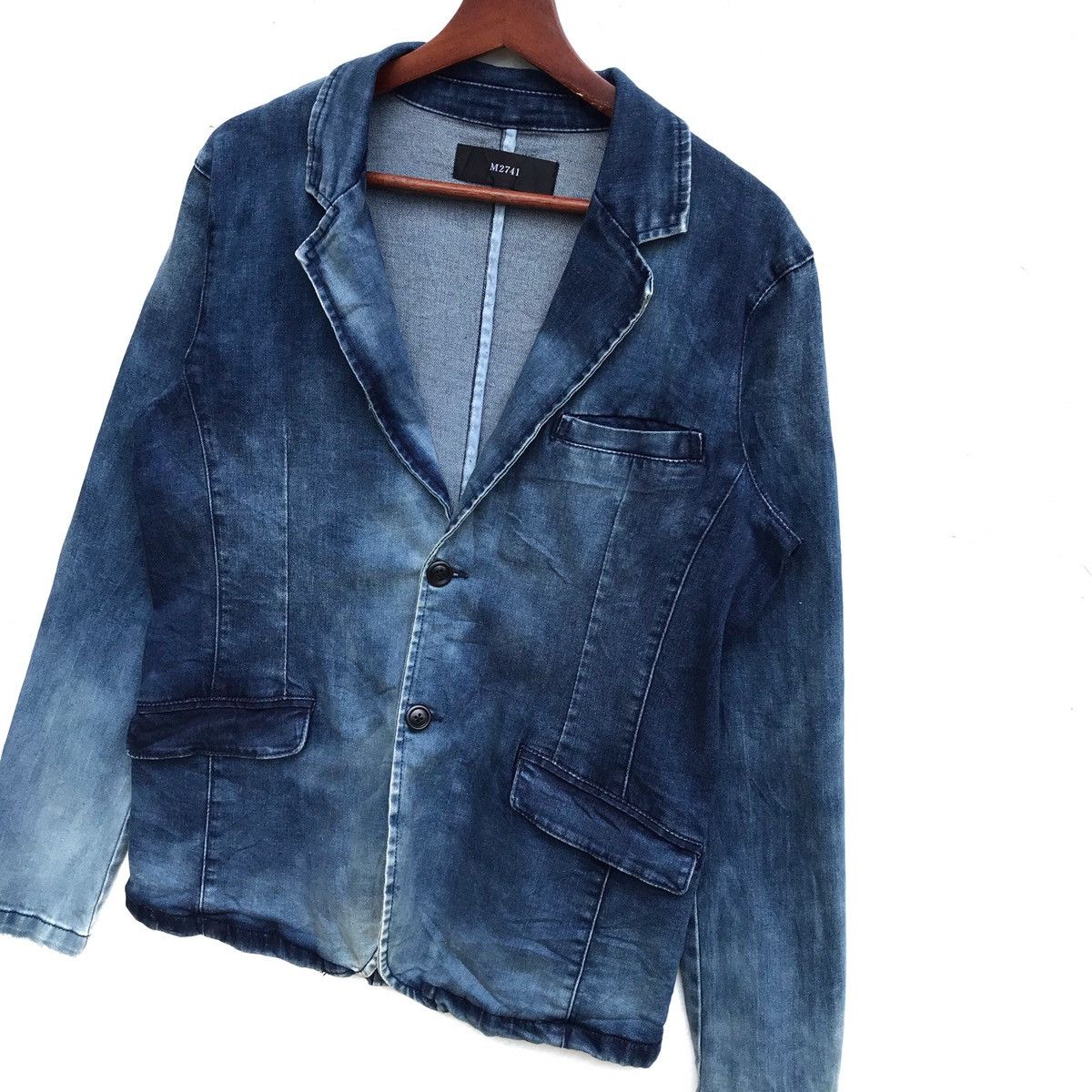 Japanese Brand Vintage M2741 Denim Indigo Blazer Coat Size US M / EU 48-50 / 2 - 3 Thumbnail