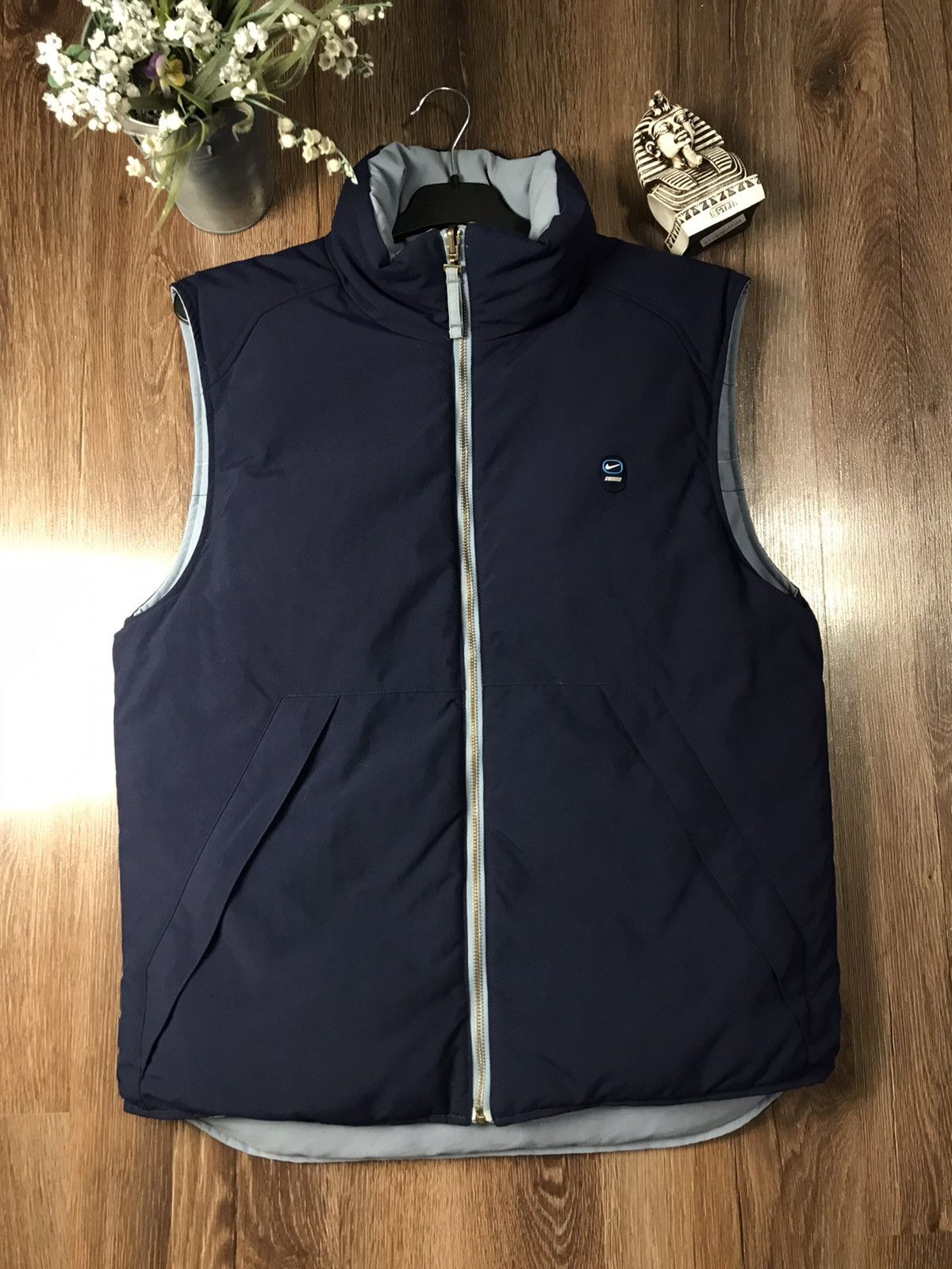 Nike × Vintage Nike Vintage Puffer Swoosh Y2K Vest Double Sided Size US M / EU 48-50 / 2 - 1 Thumbnail