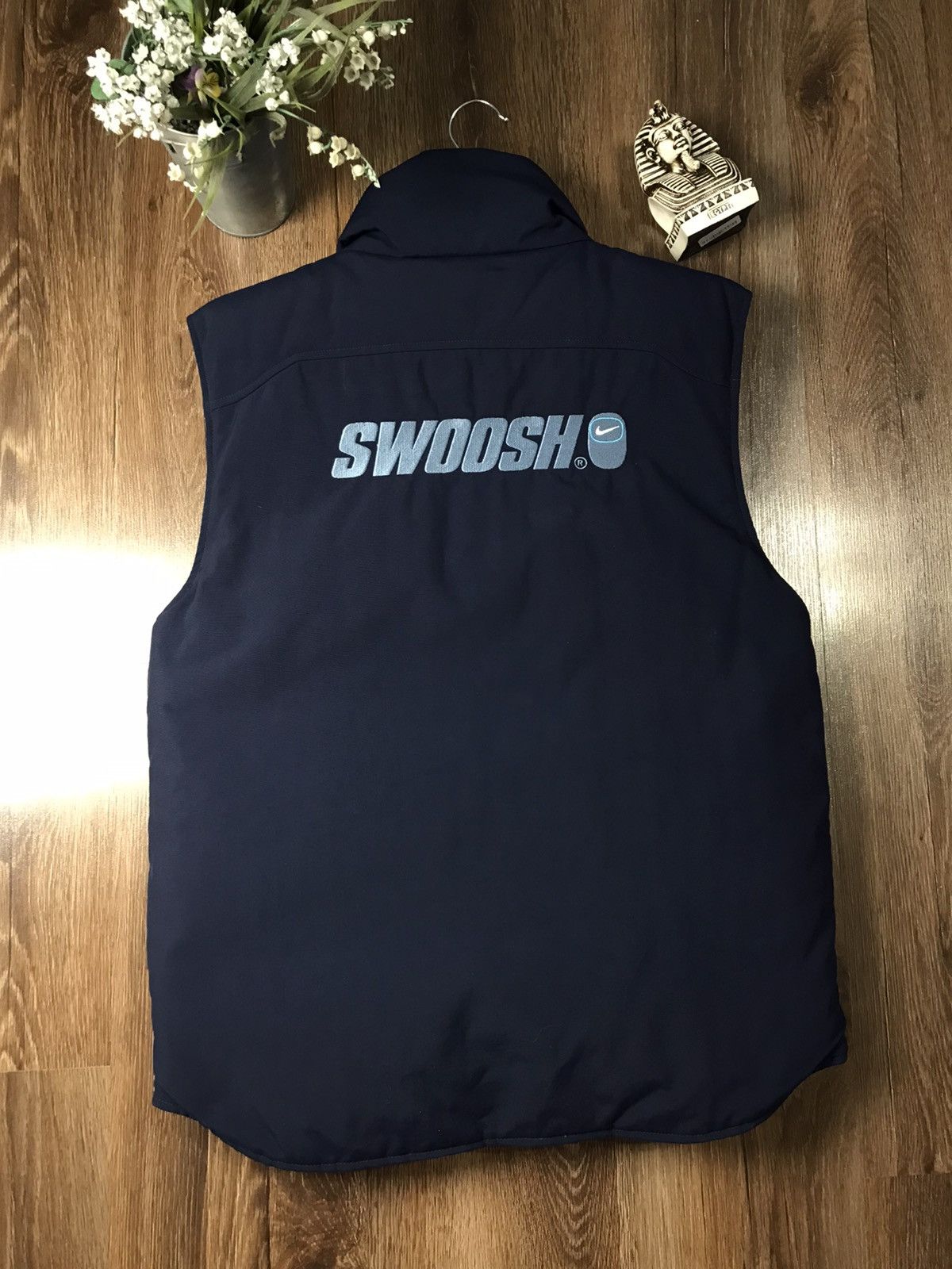 Nike × Vintage Nike Vintage Puffer Swoosh Y2K Vest Double Sided Size US M / EU 48-50 / 2 - 4 Thumbnail