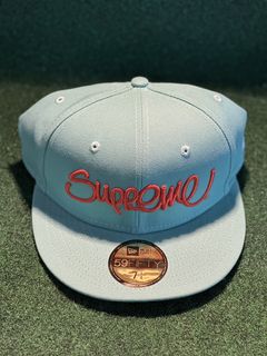 New Era Supreme Devil Horn Logo White/Navy 59FIFTY Fitted Hat