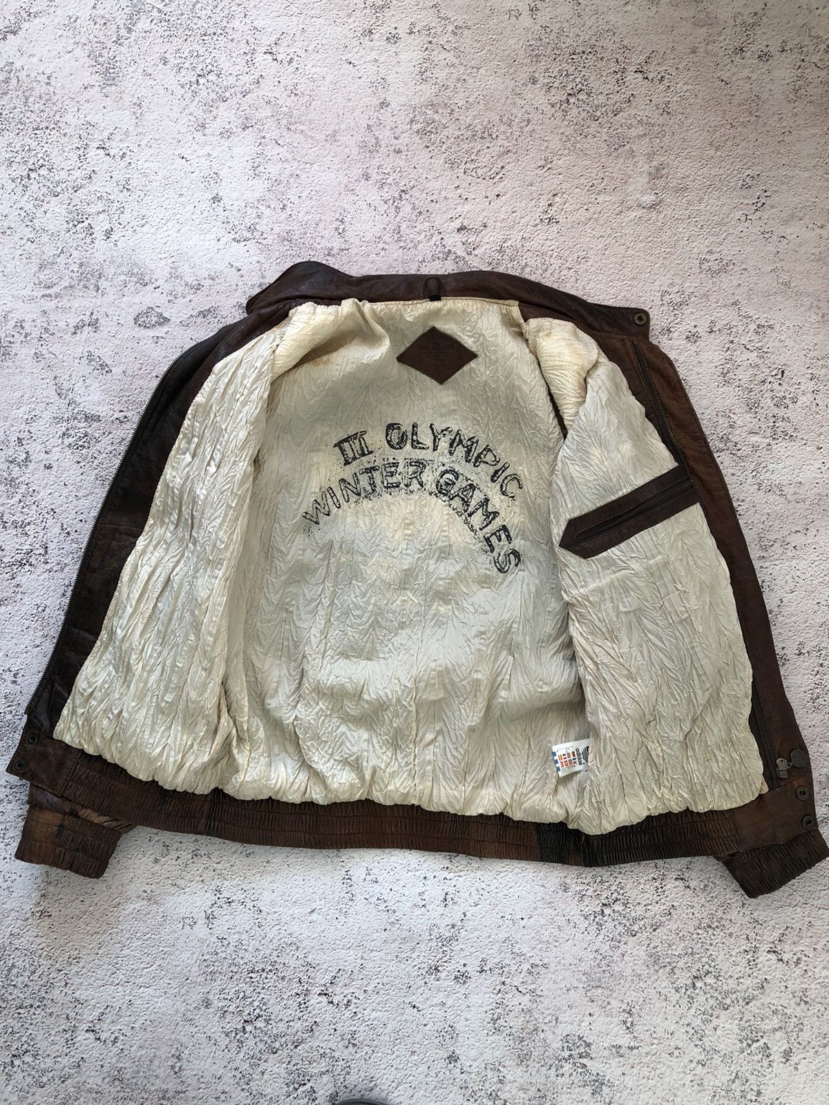 Adidas ADIDAS OLYMPIC WINTER GAMES 1932 VINTAGE JACKET LEATHER Size US L / EU 52-54 / 3 - 13 Thumbnail