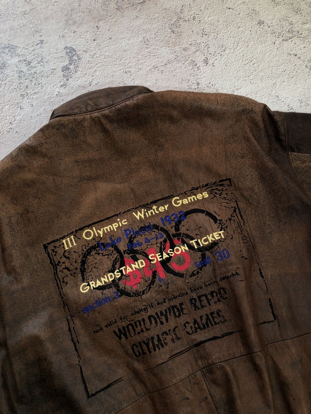 Adidas ADIDAS OLYMPIC WINTER GAMES 1932 VINTAGE JACKET LEATHER Size US L / EU 52-54 / 3 - 7 Thumbnail