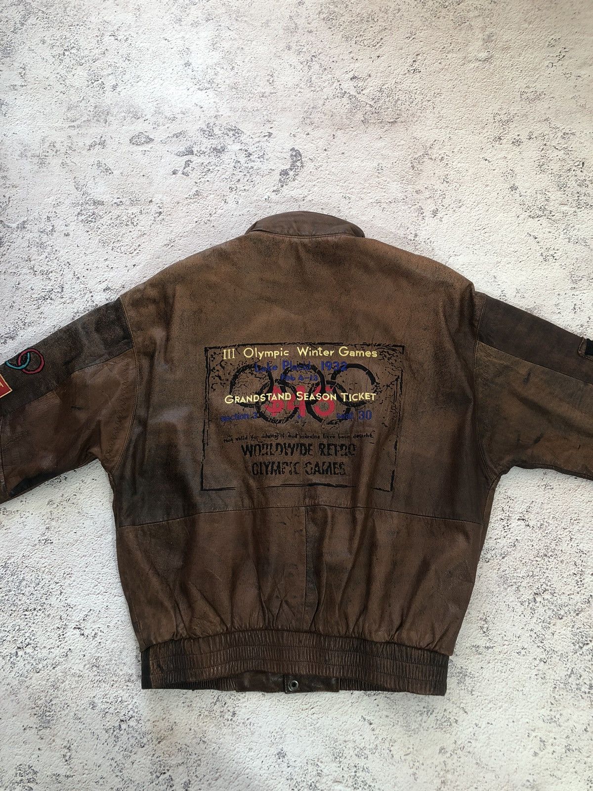 Adidas ADIDAS OLYMPIC WINTER GAMES 1932 VINTAGE JACKET LEATHER Size US L / EU 52-54 / 3 - 9 Thumbnail