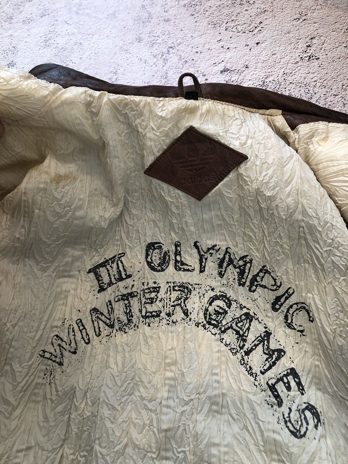 Adidas ADIDAS OLYMPIC WINTER GAMES 1932 VINTAGE JACKET LEATHER Size US L / EU 52-54 / 3 - 18 Thumbnail