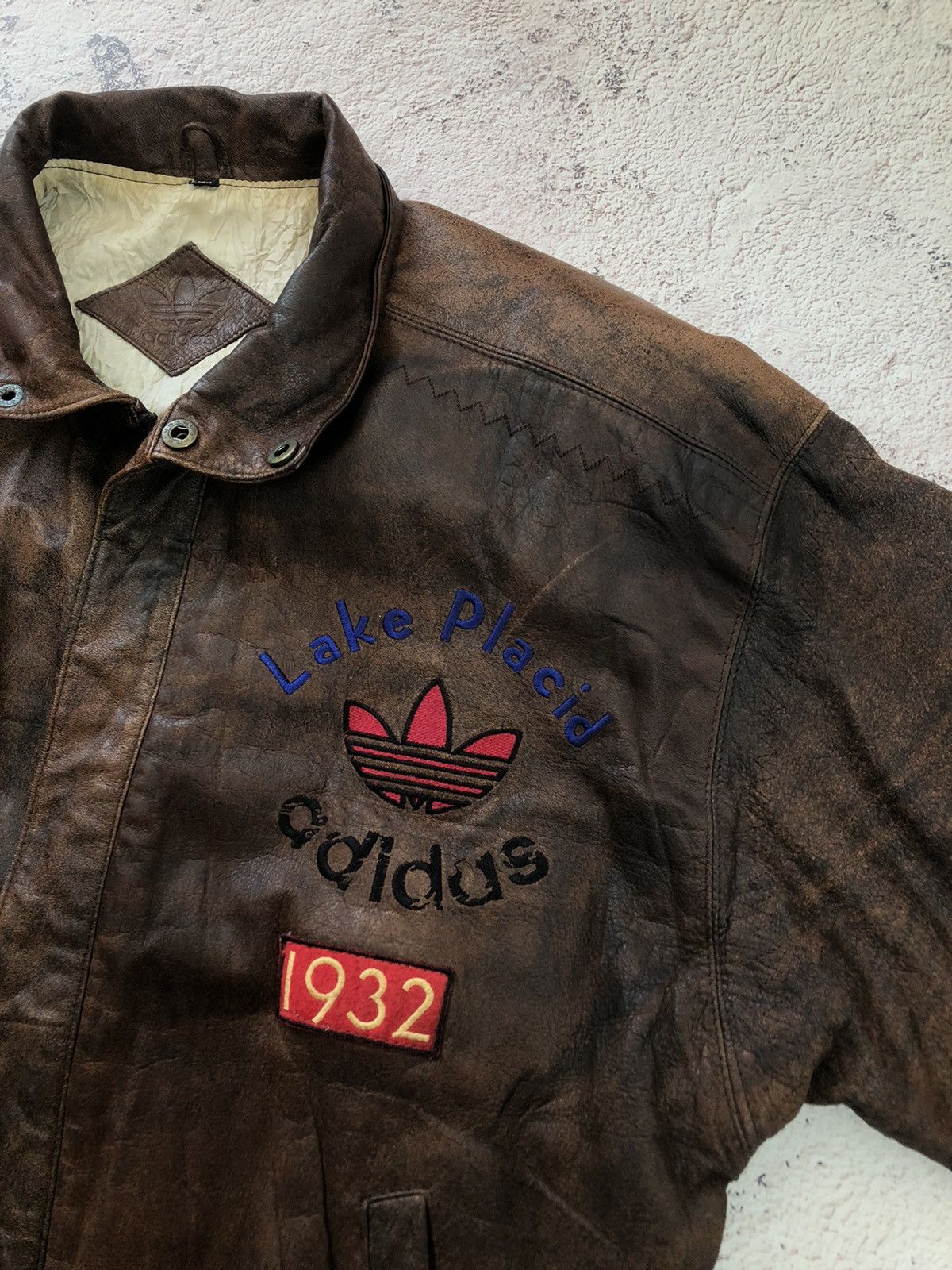 Adidas ADIDAS OLYMPIC WINTER GAMES 1932 VINTAGE JACKET LEATHER Size US L / EU 52-54 / 3 - 3 Thumbnail