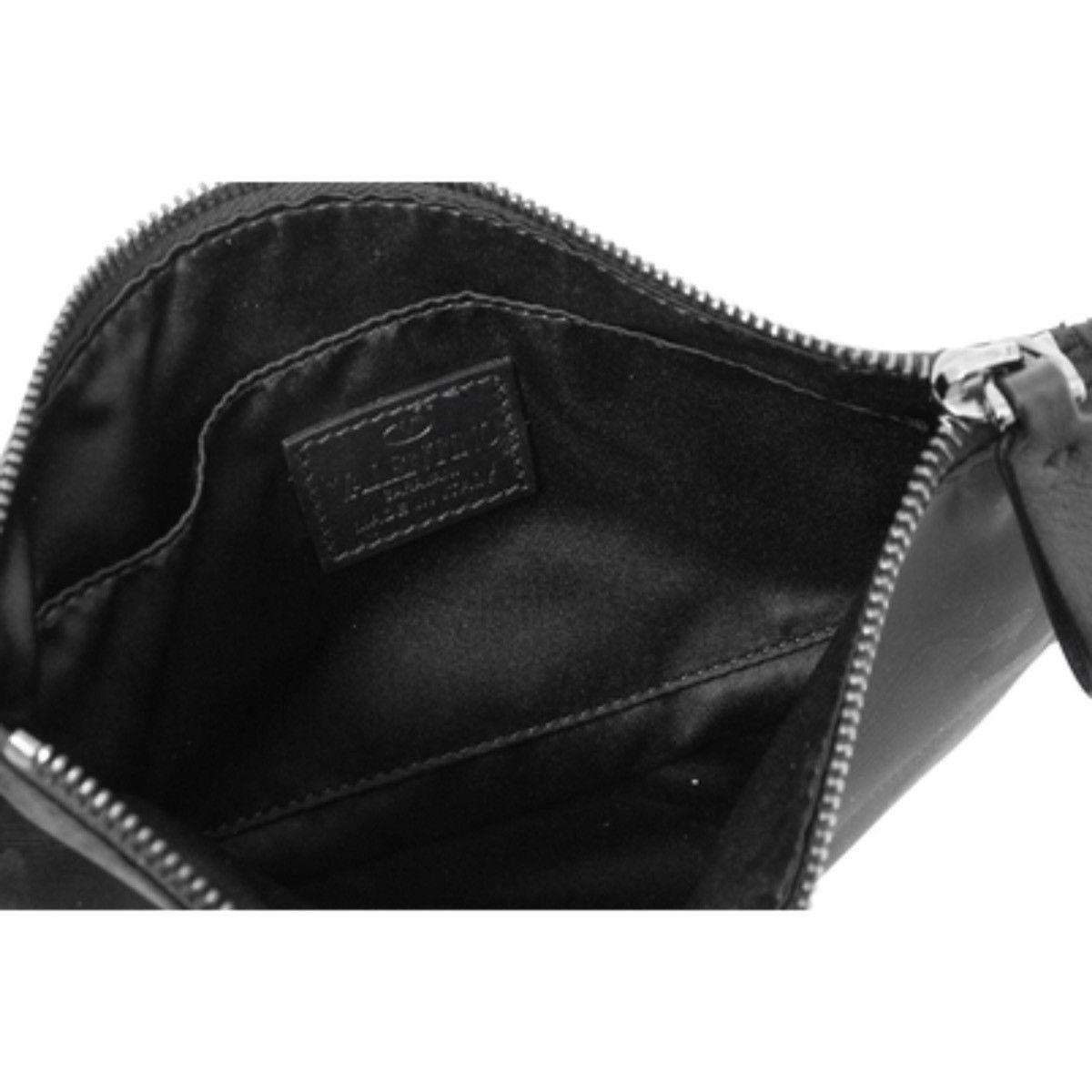 Valentino Valentino Garavani black camouflage pouch bag travel wallet Size ONE SIZE - 4 Thumbnail
