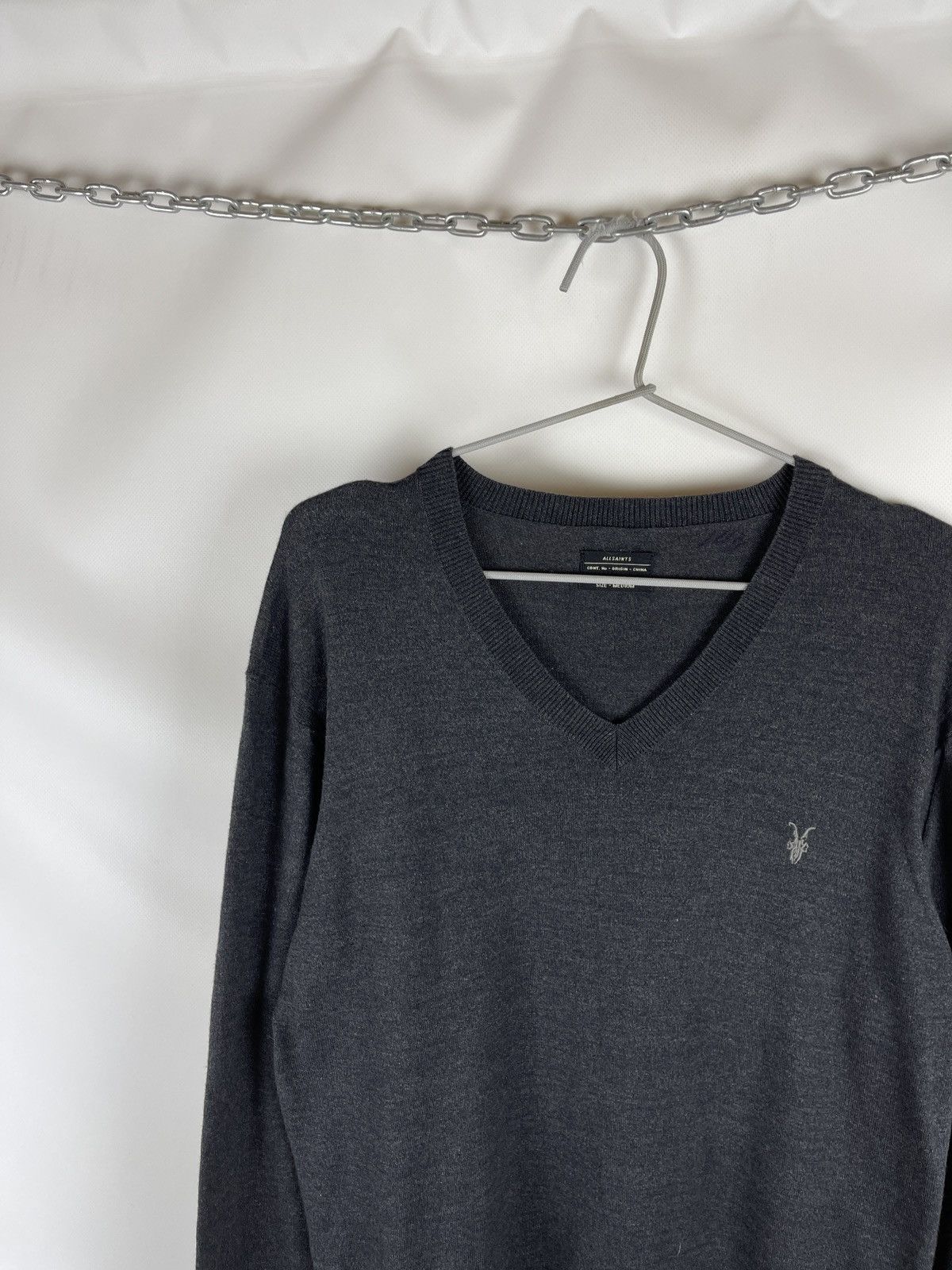 Allsaints Allsaints Fritz V-Neck cotton sweater knitted Size US M / EU 48-50 / 2 - 2 Thumbnail