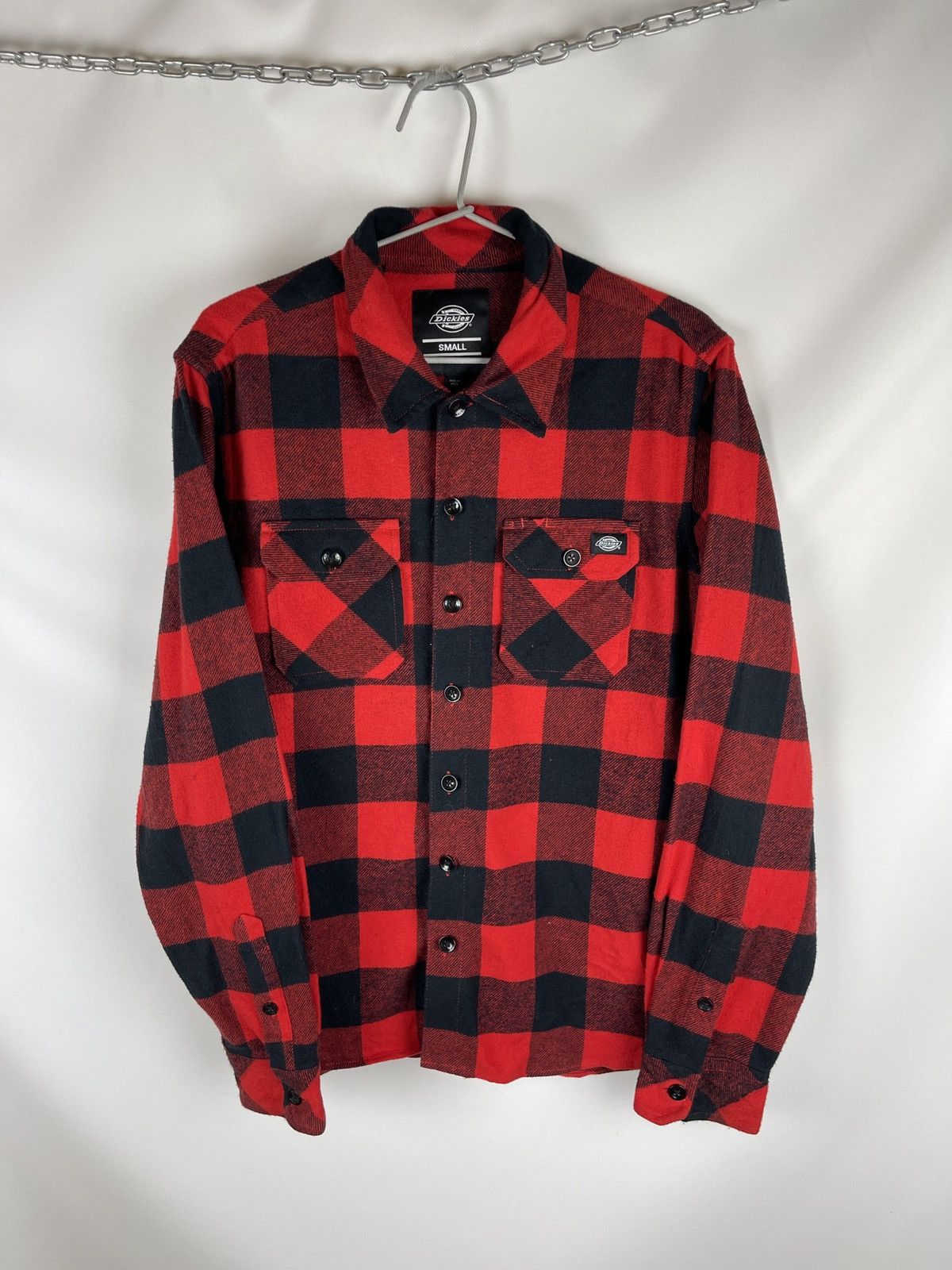 Dickies × Flannel Dickies flannel checkered red plaid vintage longsleeve shirt Size US S / EU 44-46 / 1 - 2 Thumbnail