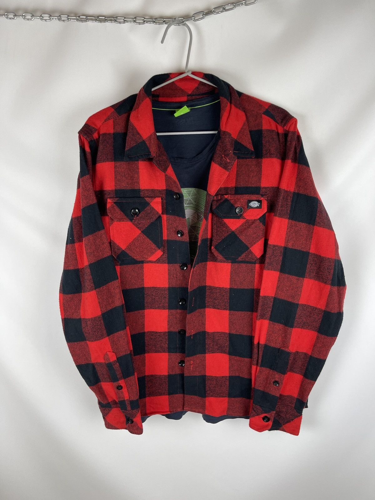 Dickies × Flannel Dickies flannel checkered red plaid vintage longsleeve shirt Size US S / EU 44-46 / 1 - 1 Thumbnail