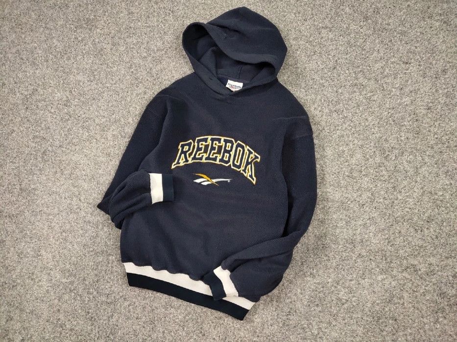 Reebok Vintage 90s Reebok Fleece Hoodie Embroidered Center Logo Size US S / EU 44-46 / 1 - 3 Thumbnail
