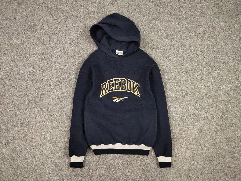 Reebok Vintage 90s Reebok Fleece Hoodie Embroidered Center Logo Size US S / EU 44-46 / 1 - 1 Thumbnail
